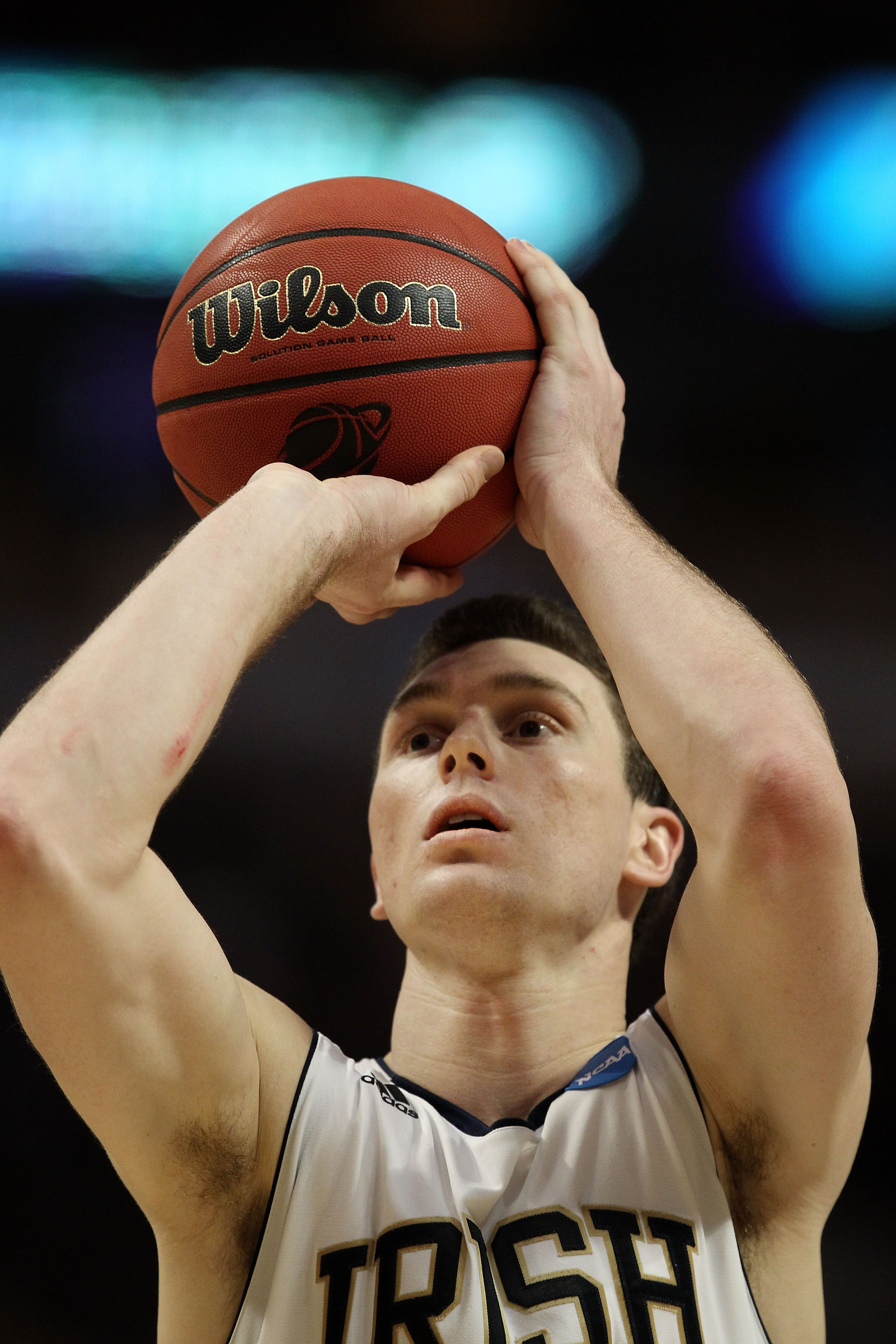 CHICAGO, IL - MARCH 20:  Ben Hansbrough #23 of the Notre Dame Fighting Irish shoots a foul shot against the Florida State Seminoles in the second half during the third round of the 2011 NCAA men's basketball tournament at the United Center on March 20, 20