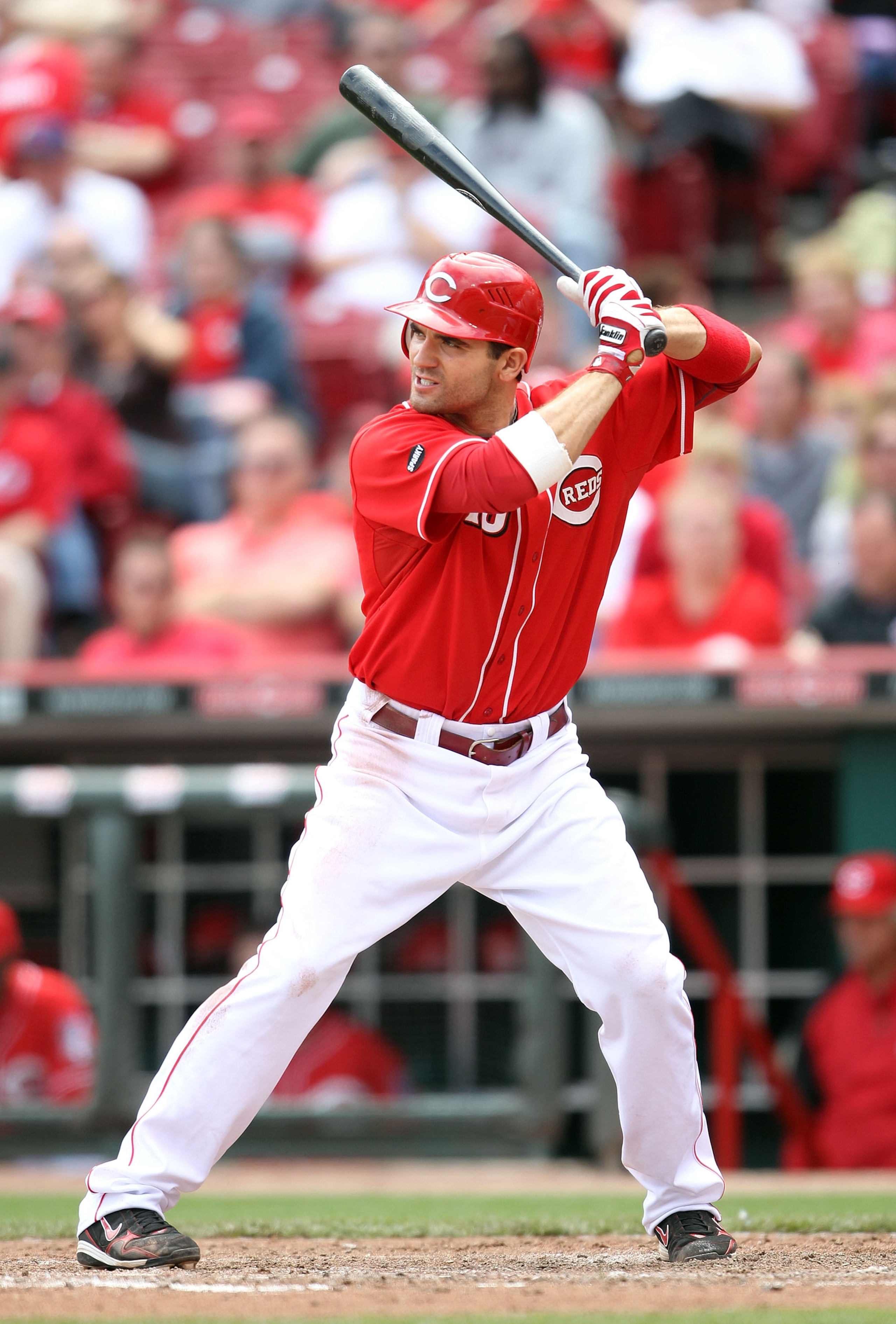 CINCINNATI, OH - MAY 19: Joey Votto #19 of the Cincinnati Reds is at bat during the game against the Pittsburgh Pirates at Great American Ball Park on May 19, 2011 in Cincinnati, Ohio. (Photo by Andy Lyons/Getty Images) CINCINNATI, OH - MAY 19: Joey Votto #19 of the Cincinnati Reds is at bat during the game against the Pittsburgh Pirates at Great American Ball Park on May 19, 2011 in Cincinnati, Ohio. (Photo by Andy Lyons/Getty Images)