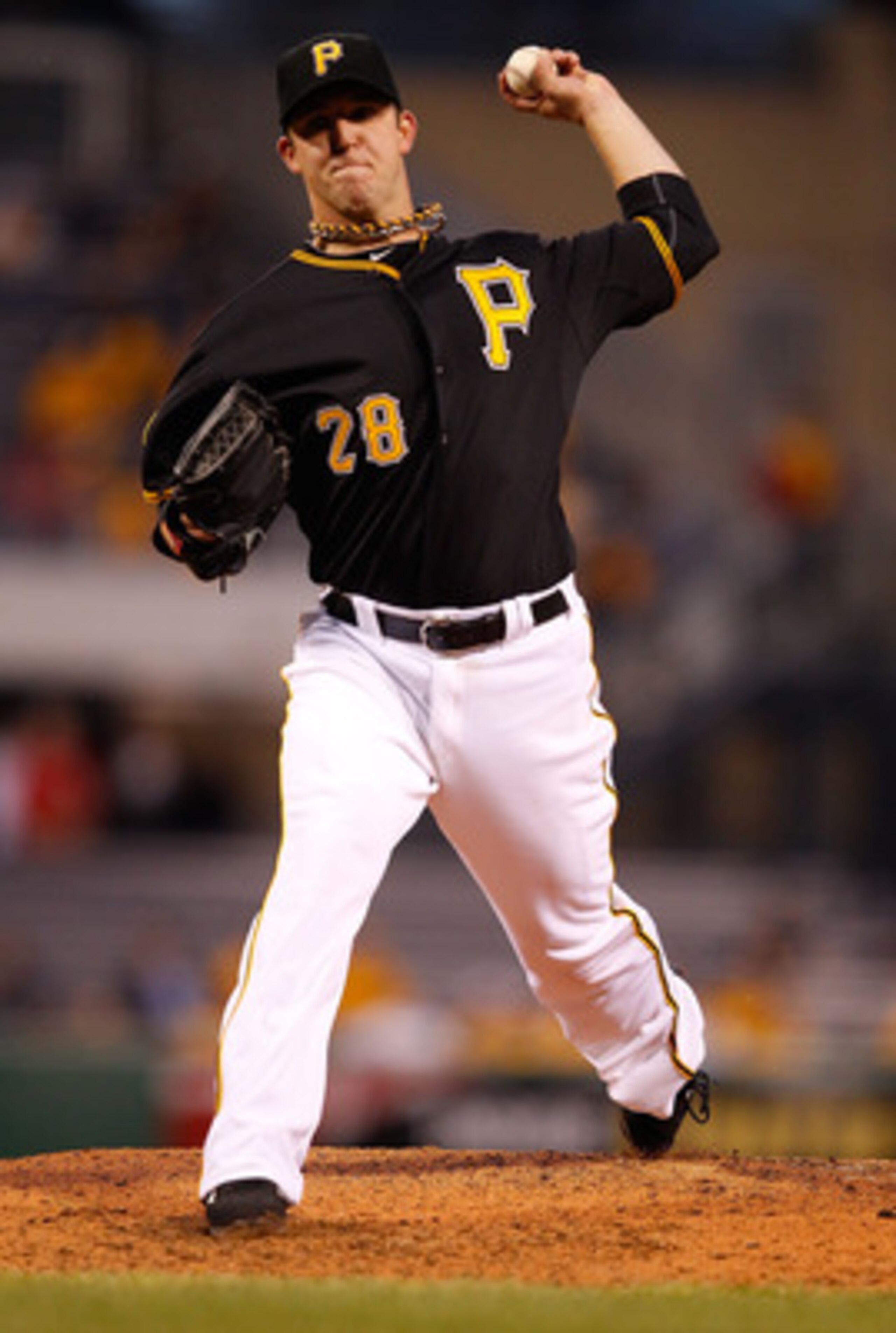 PITTSBURGH - MAY 06:  Paul Maholm #28 of the Pittsburgh Pirates pitches against the Houston Atros during the game on May 6, 2011 at PNC Park in Pittsburgh, Pennsylvania.  (Photo by Jared Wickerham/Getty Images)