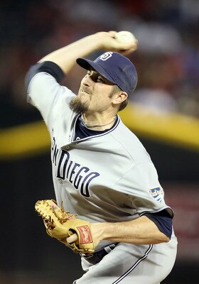 PHOENIX, AZ - MAY 16:  Relief pitcher Chad Qualls #50 of the San Diego Padres pitches against the Arizona Diamondbacks during the Major League Baseball game at Chase Field on May 16, 2011 in Phoenix, Arizona.  (Photo by Christian Petersen/Getty Images)