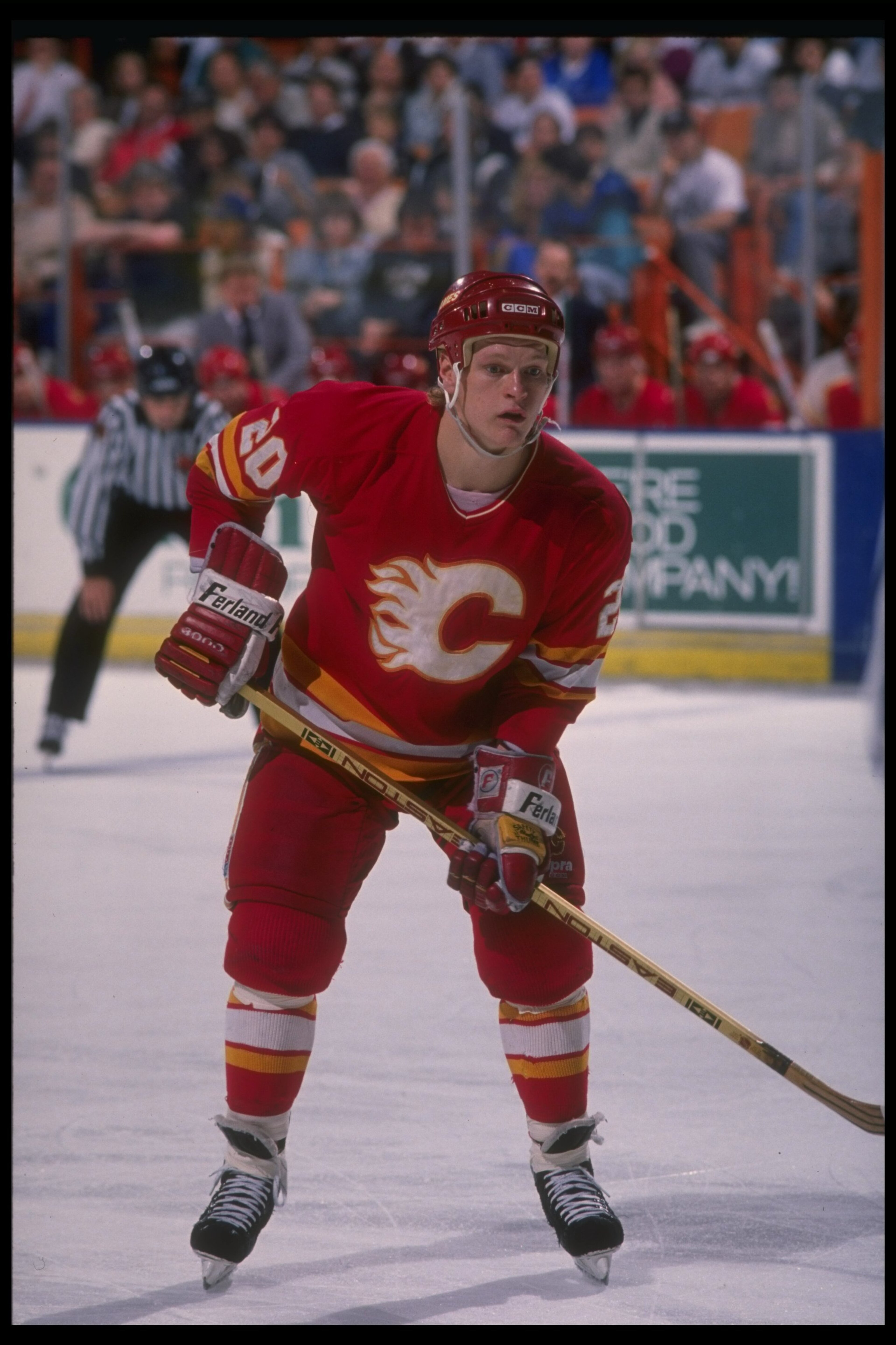 1989-1990:  Defenseman Gary Suter of the Calgary Flames. Mandatory Credit: Ken Levine  /Allsport