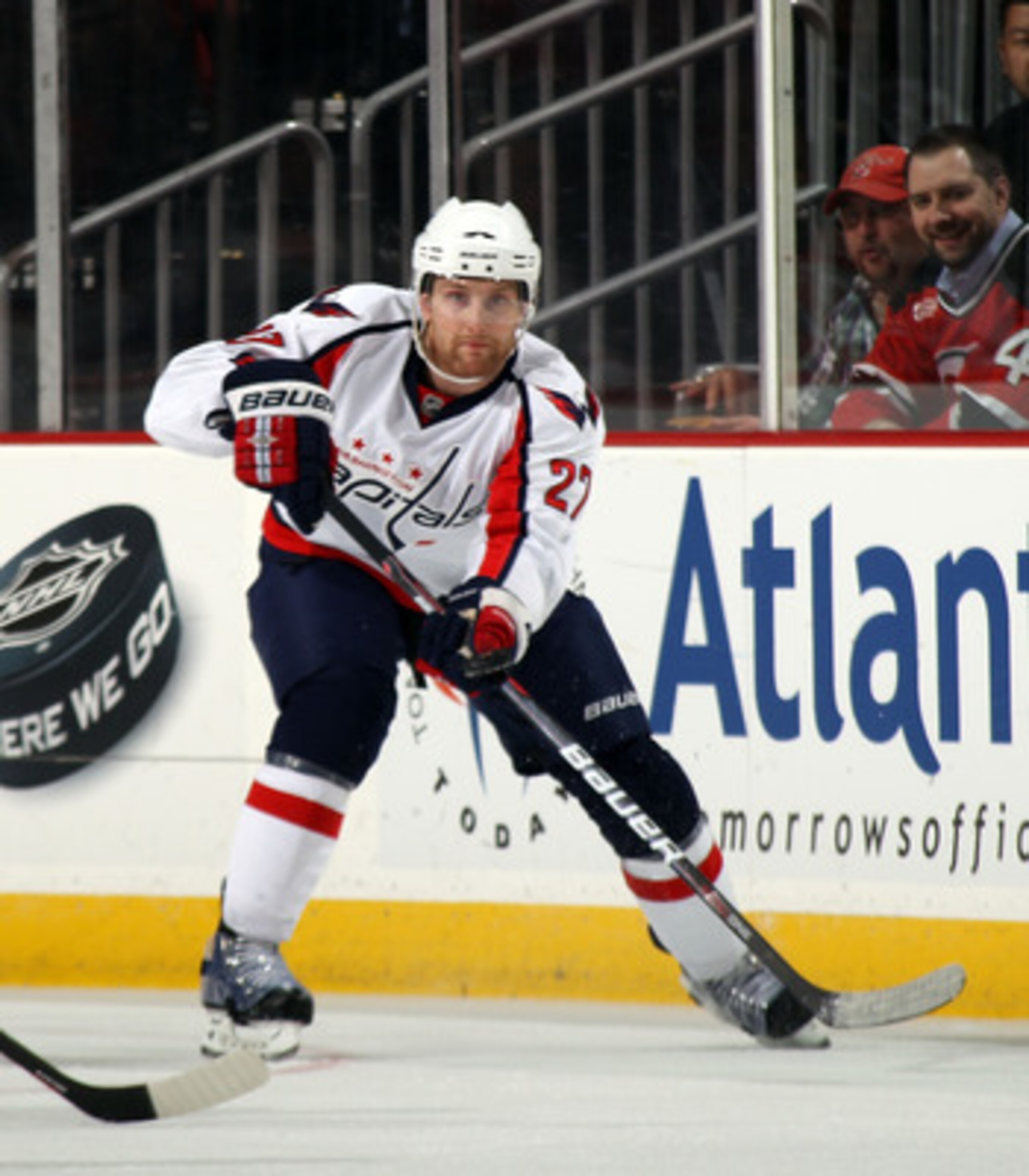 NEWARK, NJ - MARCH 18: Karl Alzner #27 of the Washington Capitals skates against the New Jersey Devils at the Prudential Center on March 18, 2011 in Newark, New Jersey. The Capitals shut out the Devils 3-0. (Photo by Bruce Bennett/Getty Images) NEWARK, NJ - MARCH 18: Karl Alzner #27 of the Washington Capitals skates against the New Jersey Devils at the Prudential Center on March 18, 2011 in Newark, New Jersey. The Capitals shut out the Devils 3-0. (Photo by Bruce Bennett/Getty Images)