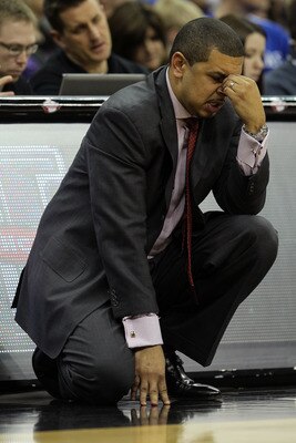 KANSAS CITY, MO - MARCH 10:  Head coach Jeff Capel of the Oklahoma Sooners reacts on the sidelines during their quarterfinal game against the Oklahoma Sooners in the 2011 Phillips 66 Big 12 Men's Basketball Tournament at Sprint Center on March 10, 2011 in
