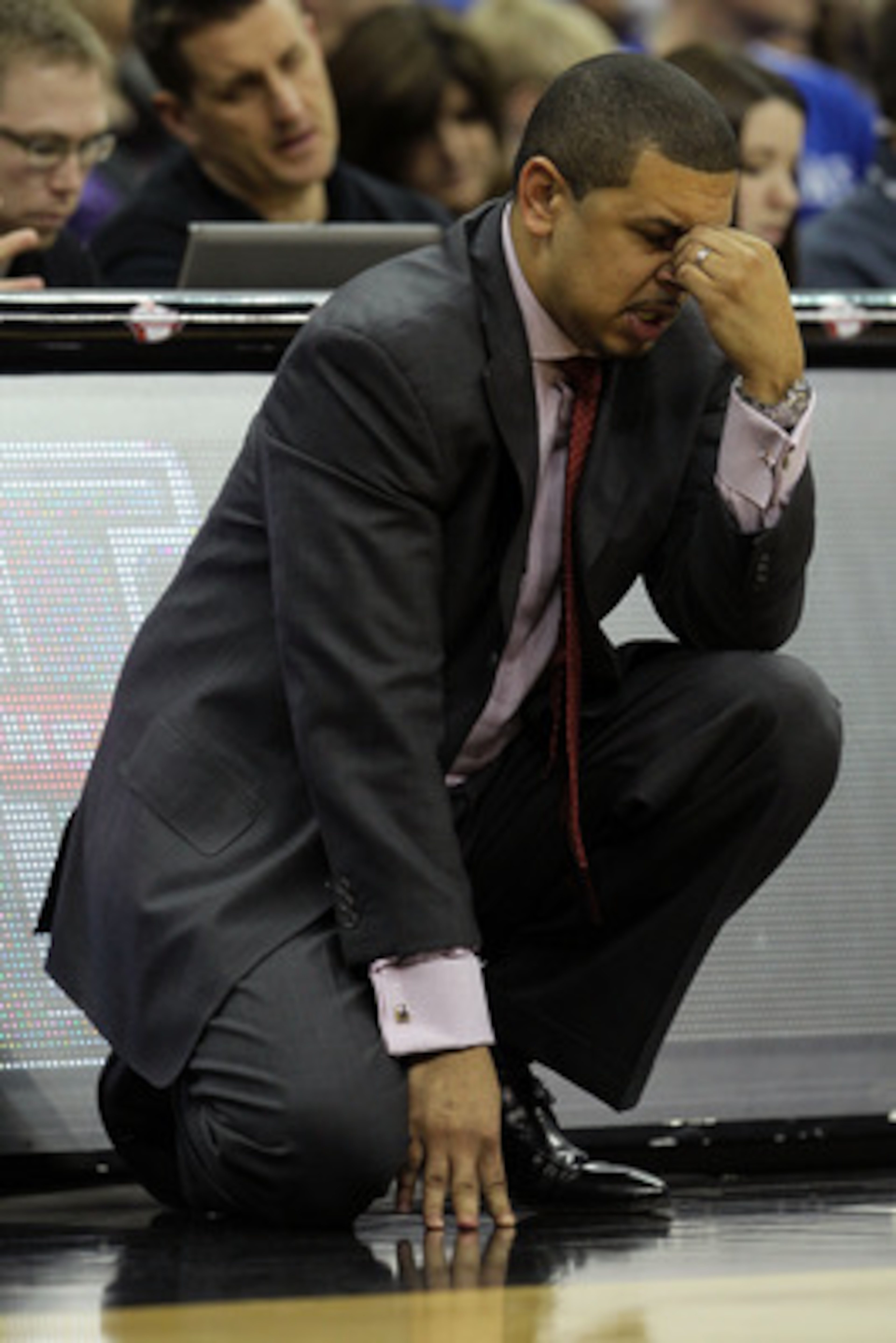 KANSAS CITY, MO - MARCH 10: Head coach Jeff Capel of the Oklahoma Sooners reacts on the sidelines during their quarterfinal game against the Oklahoma Sooners in the 2011 Phillips 66 Big 12 Men's Basketball Tournament at Sprint Center on March 10, 2011 in KANSAS CITY, MO - MARCH 10: Head coach Jeff Capel of the Oklahoma Sooners reacts on the sidelines during their quarterfinal game against the Oklahoma Sooners in the 2011 Phillips 66 Big 12 Men's Basketball Tournament at Sprint Center on March 10, 2011 in