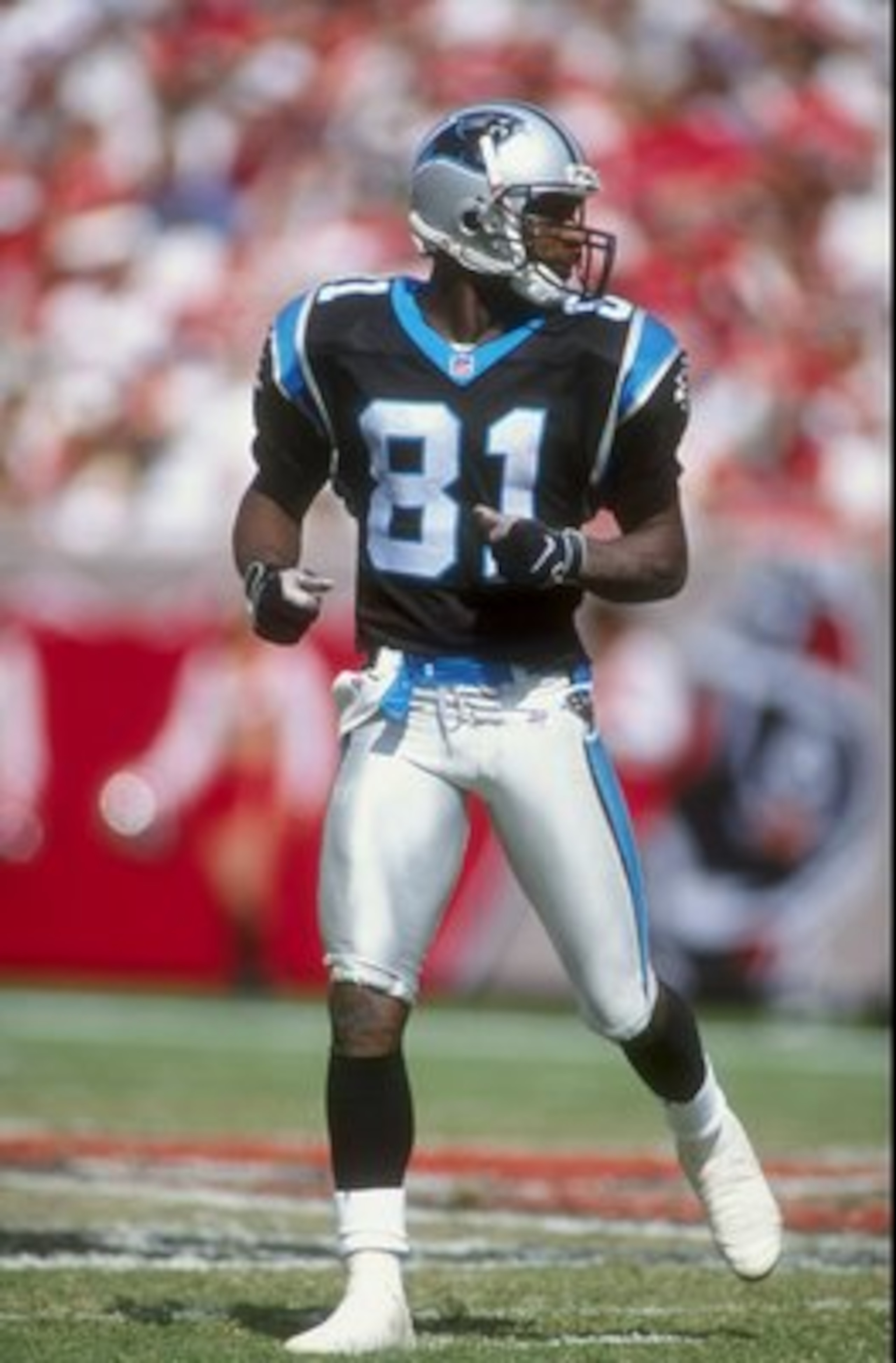 18 Oct 1998:  Wide receiver Raghib Ismail #81 of the Carolina Panthers in action during the game against the Tampa Bay Buccaneers at the Raymond James Stadium in Tampa Bay, Florida. The Buccaneers defeated the Panthers 16-13. Mandatory Credit: Scott Halle