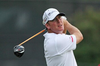 PLANO, TX - MAY 23: D.A. Points hits his tee shot on the first playoff hole during the Open Qualifying Competition at Gleneagles Country Club on May 23, 2011 in Plano, Texas. (Photo by Hunter Martin/Getty Images)