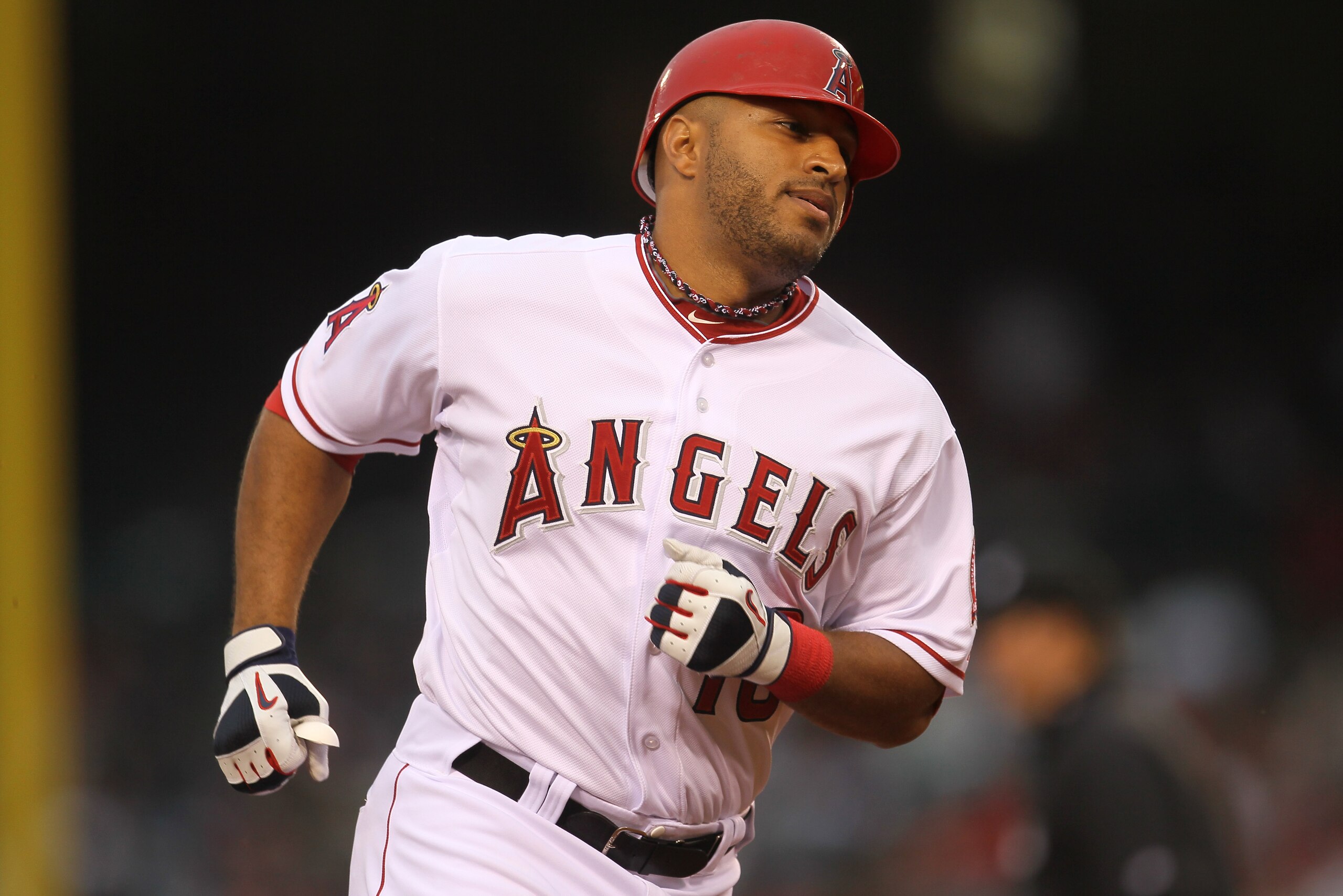 ANAHEIM, CA - MAY 07:  Vernon Wells #10 of the Los Angeles Angels of Anaheim rounds the bases after hitting his second inning two run home run against the Cleveland Indians on May 7, 2011 at Angel Stadium in Anaheim, California.  (Photo by Stephen Dunn/Ge