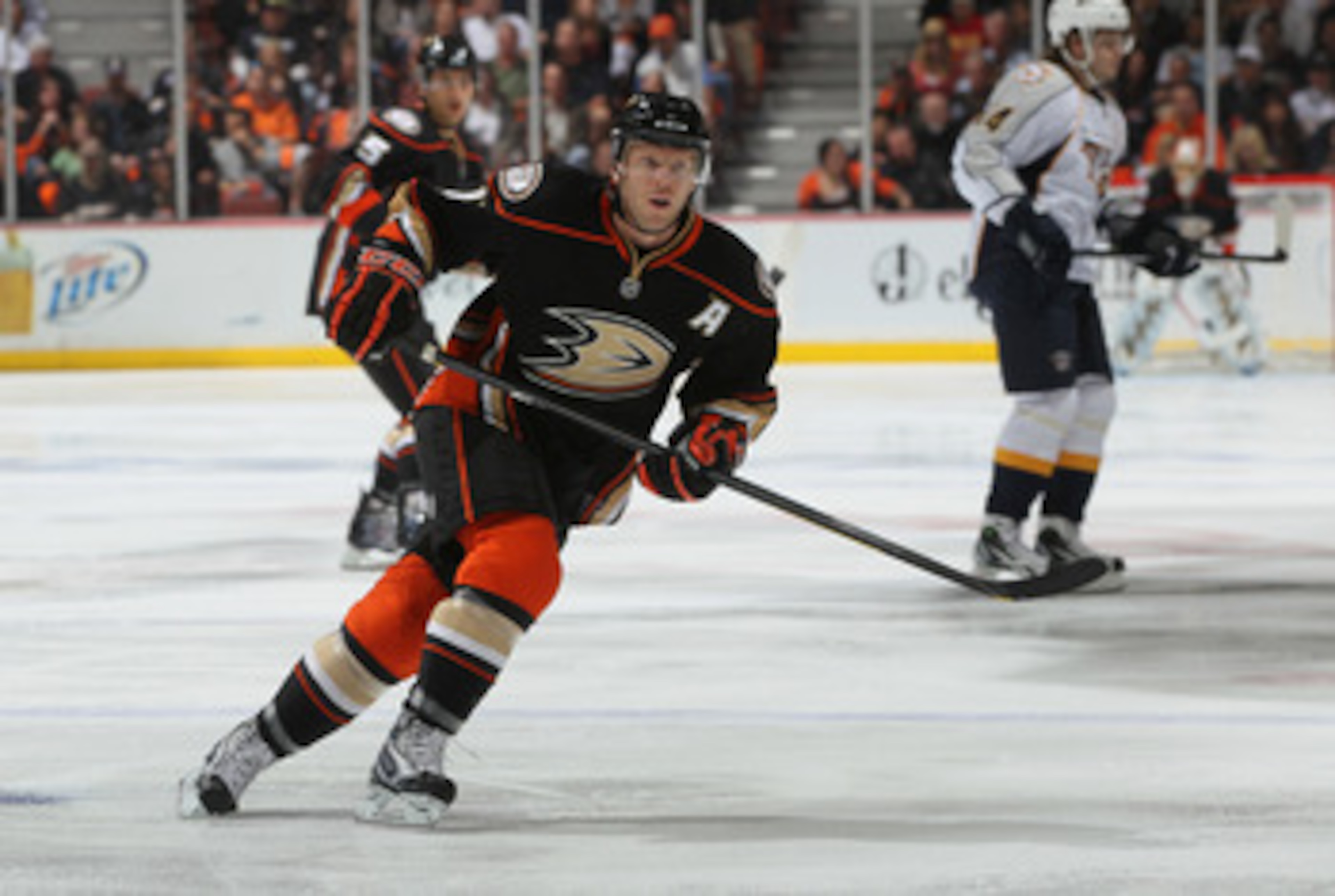 ANAHEIM, CA - APRIL 15: Saku Koivu #11 of the Anaheim Ducks skates against the Nashville Predators in Game Two of the Western Conference Quarterfinals during the 2011 NHL Stanley Cup Playoffs at Honda Center on April 15, 2011 in Anaheim, California. (Ph ANAHEIM, CA - APRIL 15: Saku Koivu #11 of the Anaheim Ducks skates against the Nashville Predators in Game Two of the Western Conference Quarterfinals during the 2011 NHL Stanley Cup Playoffs at Honda Center on April 15, 2011 in Anaheim, California. (Ph