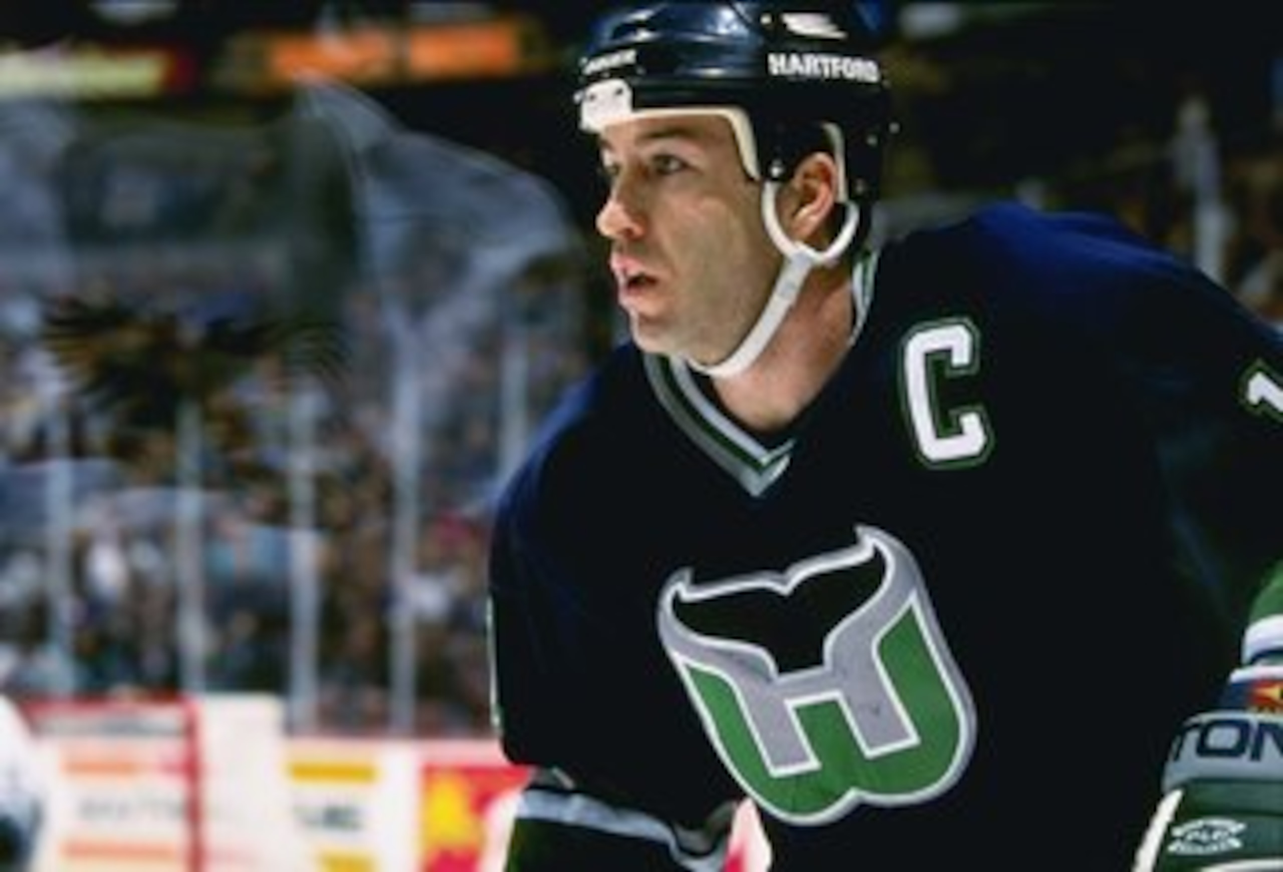 31 Jan 1997:  Rightwinger Kevin Dineen of the Hartford Whalers looks on during a game against the Anaheim Mighty Ducks at Arrowhead Pond in Anaheim, California.  The Ducks won the game, 6-3. Mandatory Credit: Todd Warshaw  /Allsport