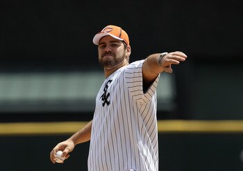 CHICAGO, IL - MAY 01: Gabe Carimi, the 1st round draft choice of the Chicago Bears, throws out a ceremonial first pitch before the Chicago White Sox take on the Baltimore Orioles at U.S. Cellular Field on May 1, 2011 in Chicago, Illinois. (Photo by Jonath CHICAGO, IL - MAY 01: Gabe Carimi, the 1st round draft choice of the Chicago Bears, throws out a ceremonial first pitch before the Chicago White Sox take on the Baltimore Orioles at U.S. Cellular Field on May 1, 2011 in Chicago, Illinois. (Photo by Jonath