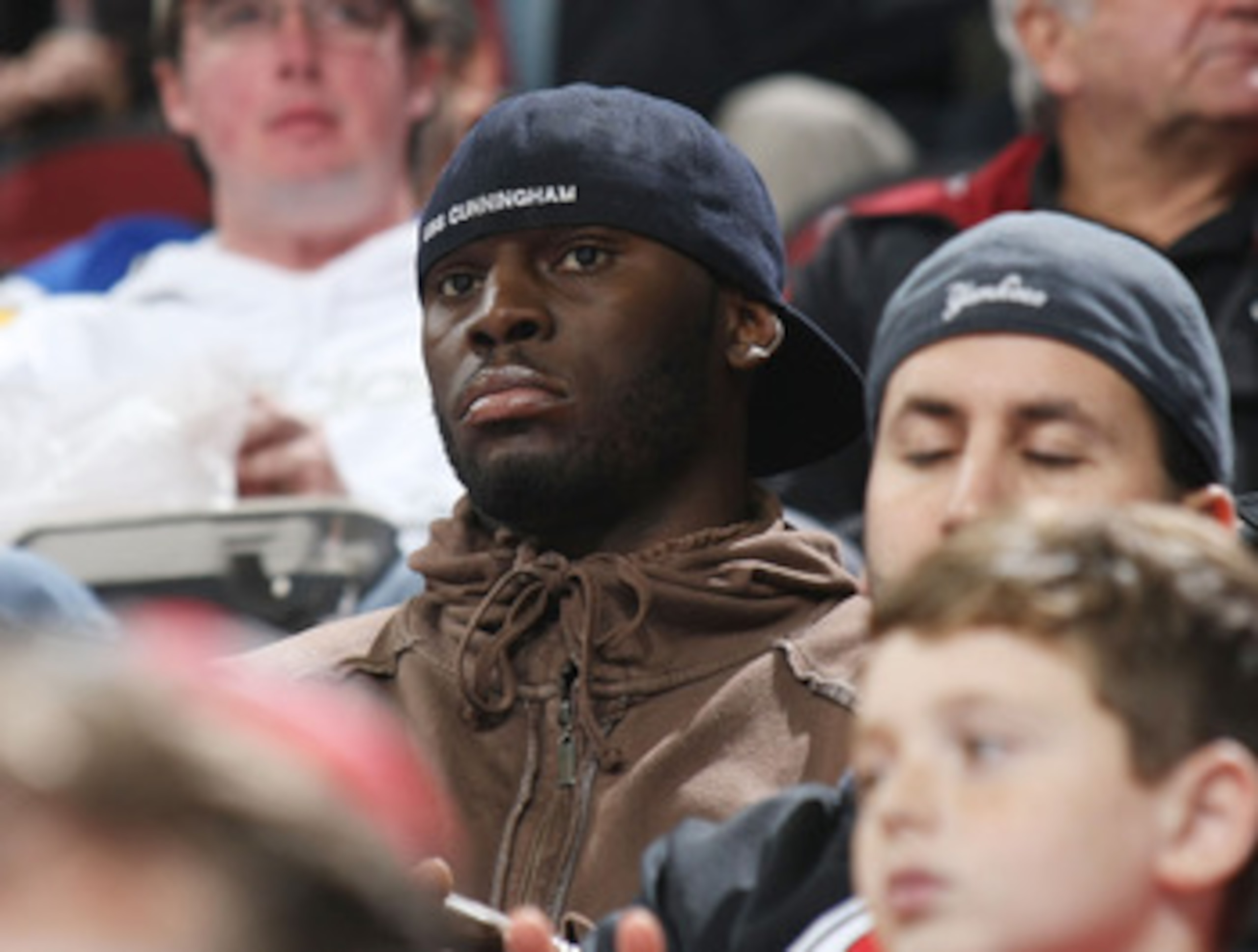 NEWARK, NJ - NOVEMBER 12: Boxer Steve Cunningham watches the game between the New York Rangers and the New Jersey Devils on November 12, 2008 at the Prudential Center in Newark, New Jersey. The Rangers defeated the Devils 5-2. (Photo by Bruce Bennett/Gett
