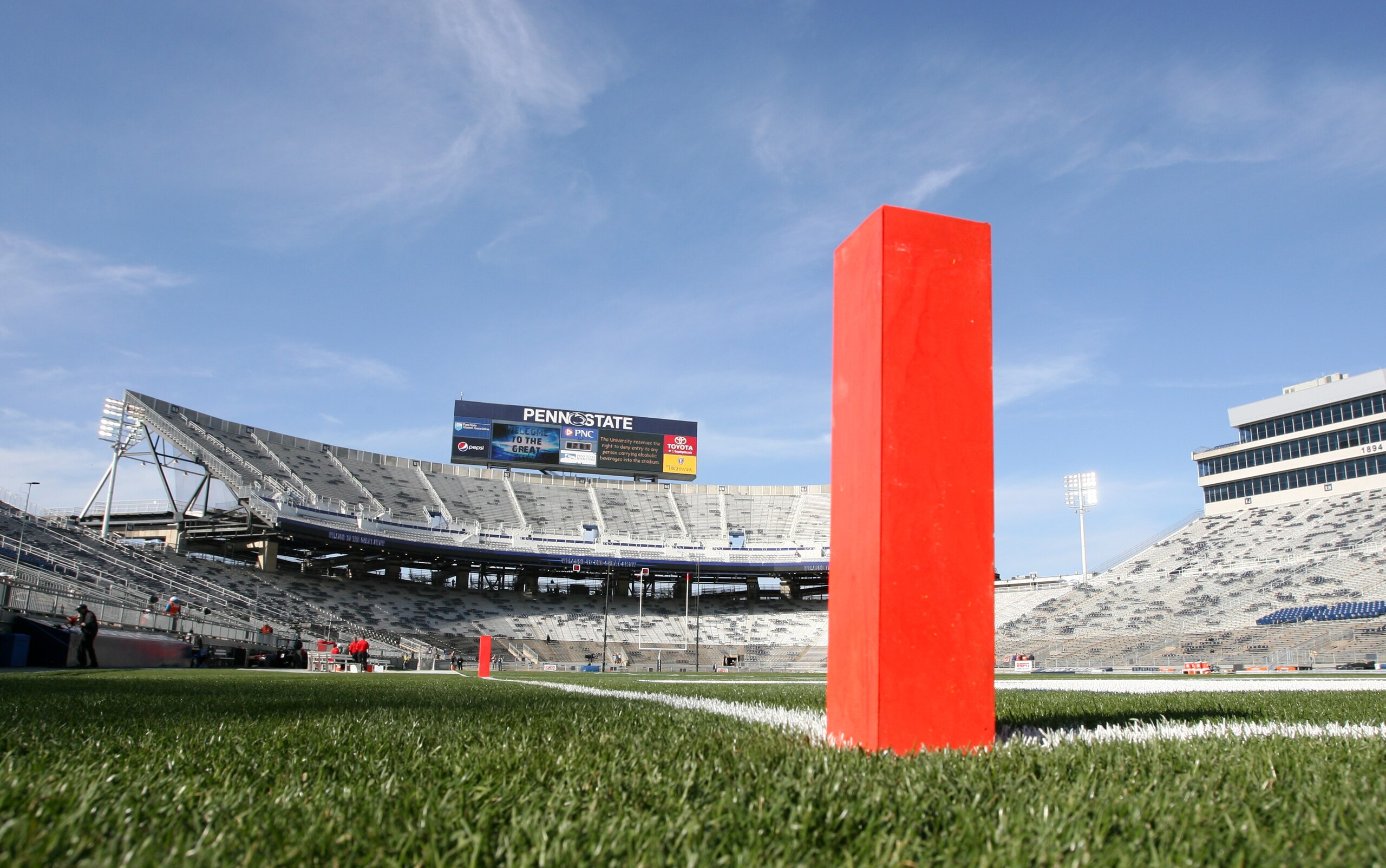 STATE COLLEGE, PA - NOVEMBER 7: A view of the field from the south end zone before a game between the Penn State Nittany Lions and the Ohio State Buckeyes on November 7, 2009 at Beaver Stadium in State College, Pennsylvania. (Photo by Hunter Martin/Getty