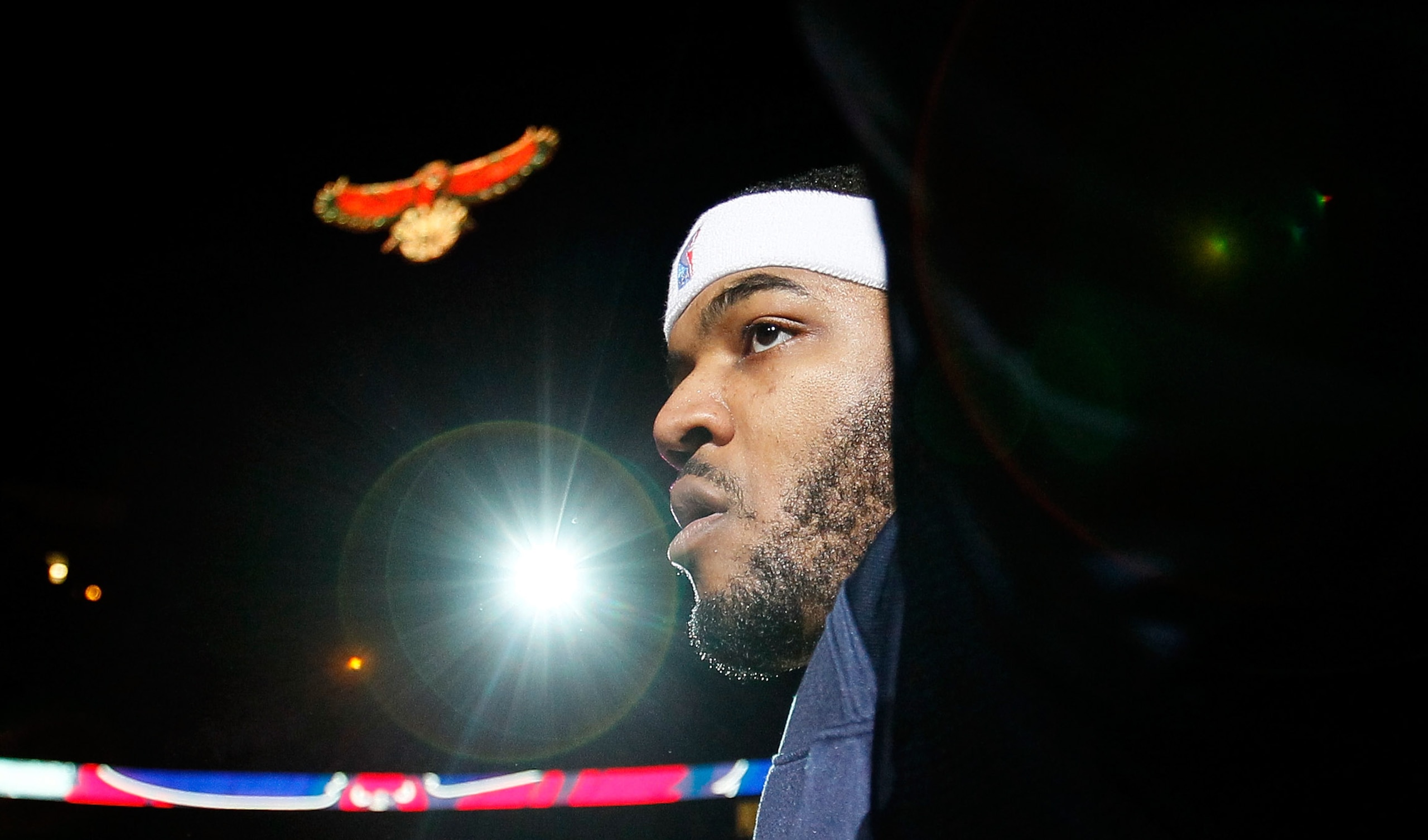 ATLANTA, GA - MAY 12:  Josh Smith #5 of the Atlanta Hawks walks onto the court during introductions before facing the Chicago Bulls in Game Six of the Eastern Conference Semifinals in the 2011 NBA Playoffs at Phillips Arena on May 12, 2011 in Atlanta, Geo