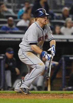 NEW YORK - MAY 20:  Justin Turner #2 of the New York Mets grounds out to second against the New York Yankees on May 20, 2011 at Yankee Stadium in the Bronx borough of New York City. Mets defeat the Yankees 2-1.  (Photo by Mike Stobe/Getty Images)