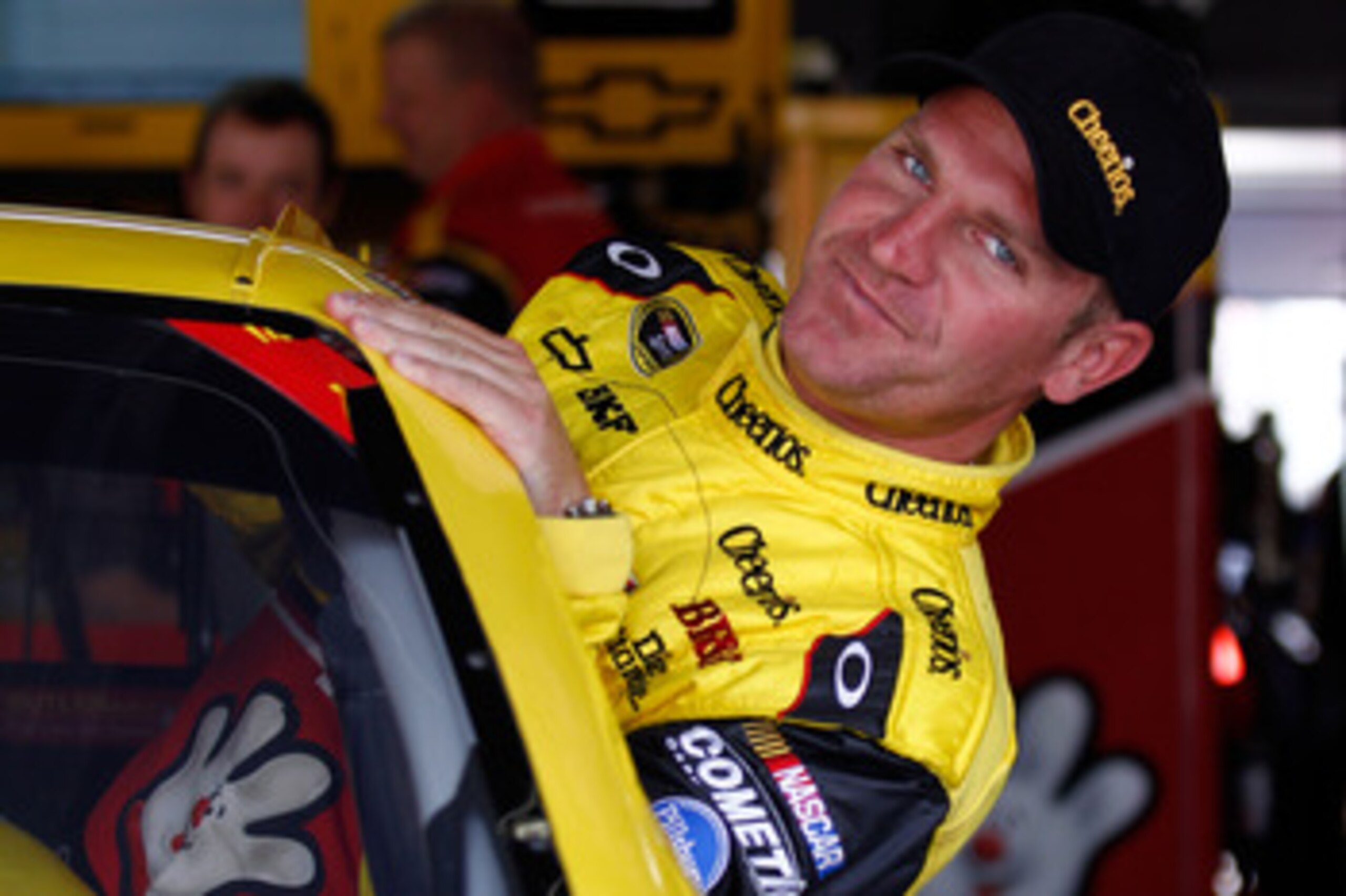 CHARLOTTE, NC - MAY 28:  Clint Bowyer, driver of the #33 Cheerios/Hamburger Helper Chevrolet, climbs in his car during practice for the NASCAR Sprint Cup Series Coca-Cola 600 at Charlotte Motor Speedway on May 28, 2011 in Charlotte, North Carolina.  (Phot