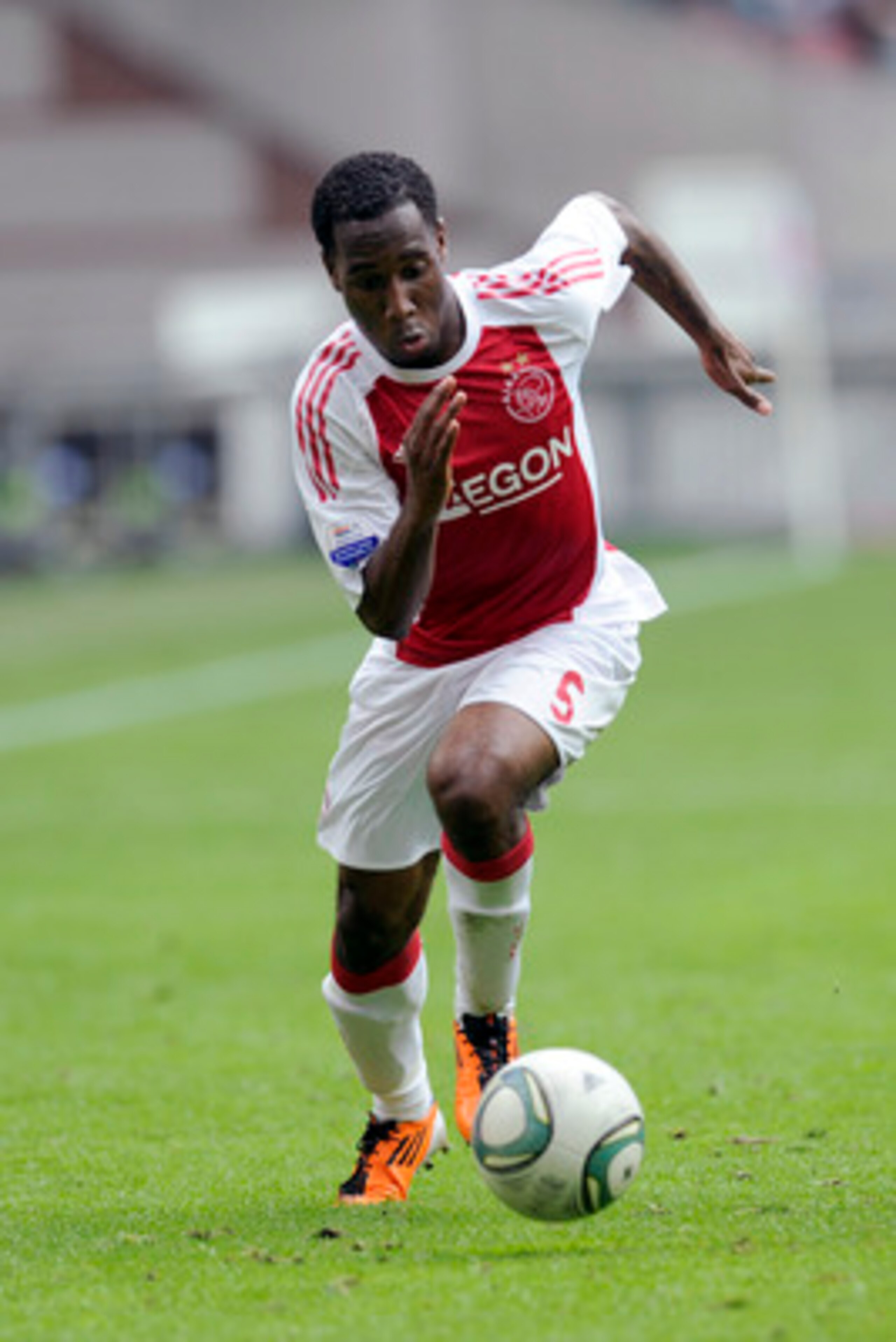 AMSTERDAM, THE NETHERLANDS - MAY 15:  Vurnon Anita of Ajax Amsterdam competes during the Eridivisie match between Ajax Amsterdam and FC Twente at the Amsterdam Arena on May 15, 2010 in Amsterdam, The Netherlands.  (Photo by Jasper Ruhe/EuroFootball/Getty 