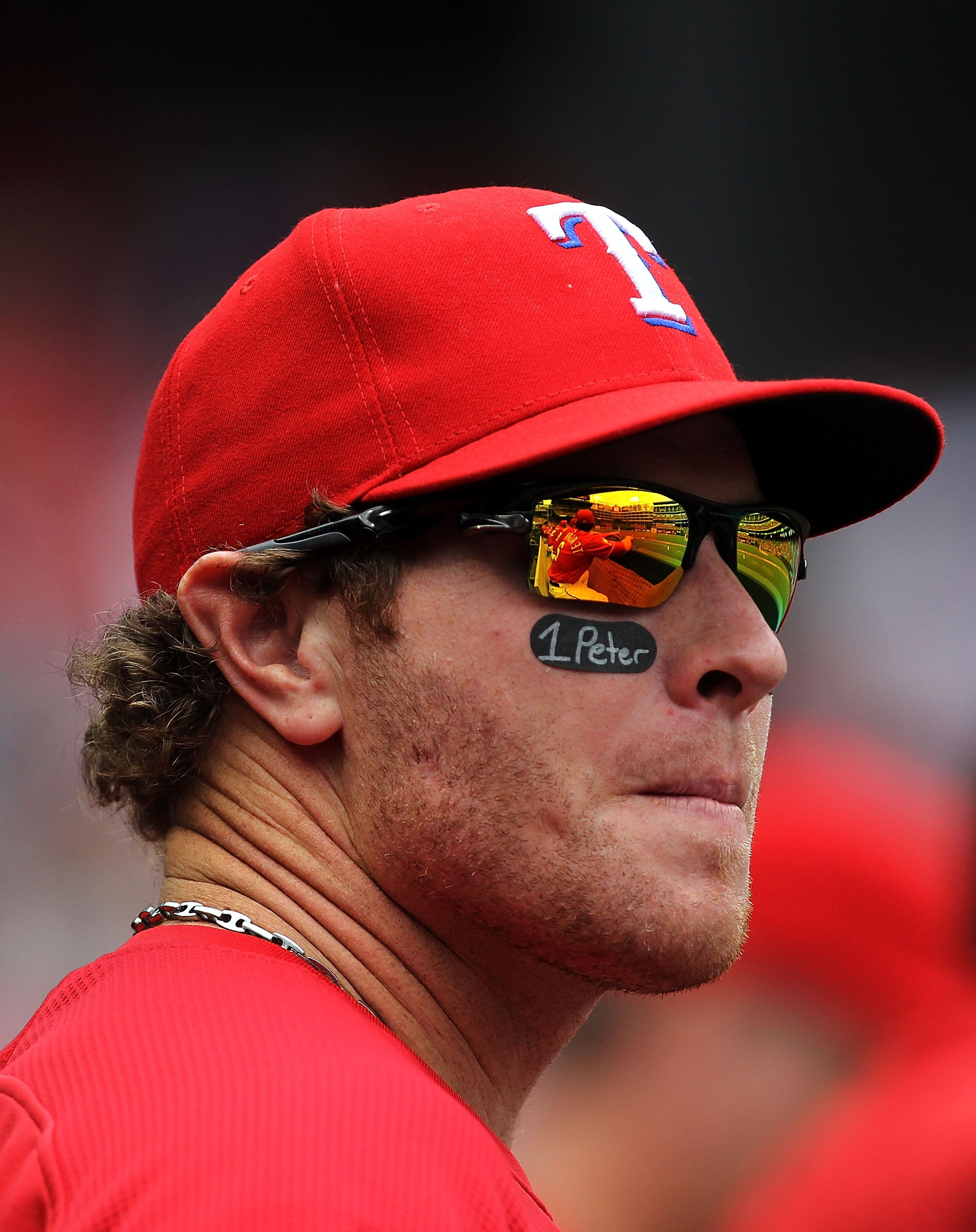 ARLINGTON, TX - APRIL 24: Josh Hamilton #32 of the Texas Rangers watches from the dugout against the Kansas City Royals at Rangers Ballpark in Arlington on April 24, 2011 in Arlington, Texas. (Photo by Ronald Martinez/Getty Images) ARLINGTON, TX - APRIL 24: Josh Hamilton #32 of the Texas Rangers watches from the dugout against the Kansas City Royals at Rangers Ballpark in Arlington on April 24, 2011 in Arlington, Texas. (Photo by Ronald Martinez/Getty Images)