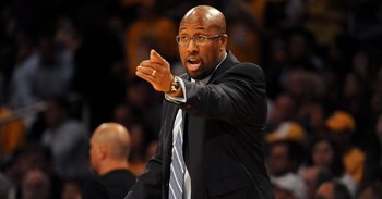 LOS ANGELES, CA - JANUARY 19:  Head Coach Mike Brown of the Cleveland Cavaliers shouts from the sidelines during the game against the Los Angeles Lakers at Staples Center on January 19, 2009 in Los Angeles, California.  The Lakers defeated the Cavaliers 1