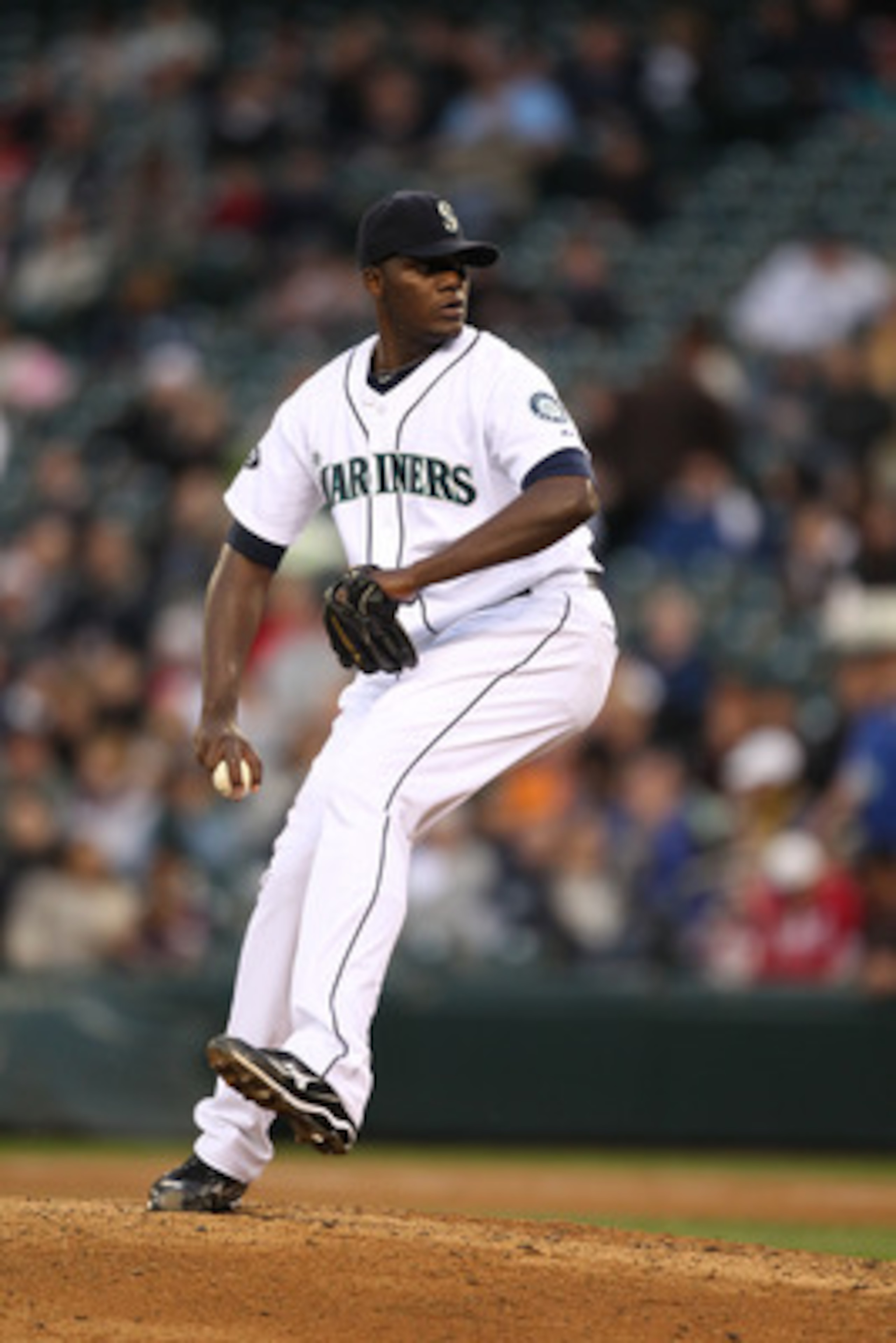 SEATTLE - MAY 04:  Starting pitcher Michael Pineda #36 of the Seattle Mariners pitches against the Texas Rangers at Safeco Field on May 4, 2011 in Seattle, Washington. (Photo by Otto Greule Jr/Getty Images)