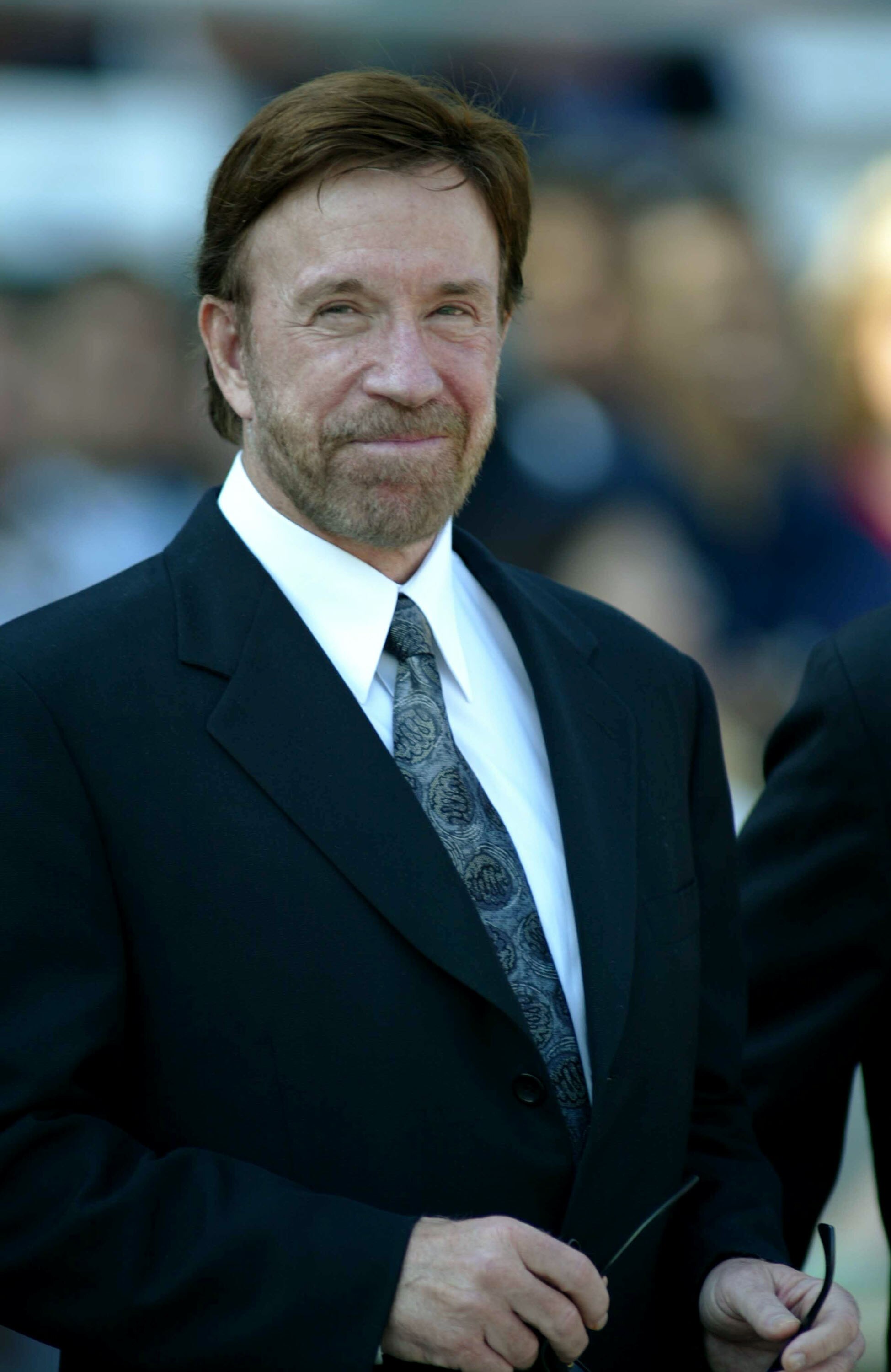 ARCADIA, CA - OCTOBER 25:  Actor Chuck Norris attends the 2003 Breeders' Cup World Thoroughbred Championships hosted by the Oak Tree Racing Association October 25, 2003 at Santa Anita Park in Arcadia, California.  (Photo by Jeff Golden/Getty Images)