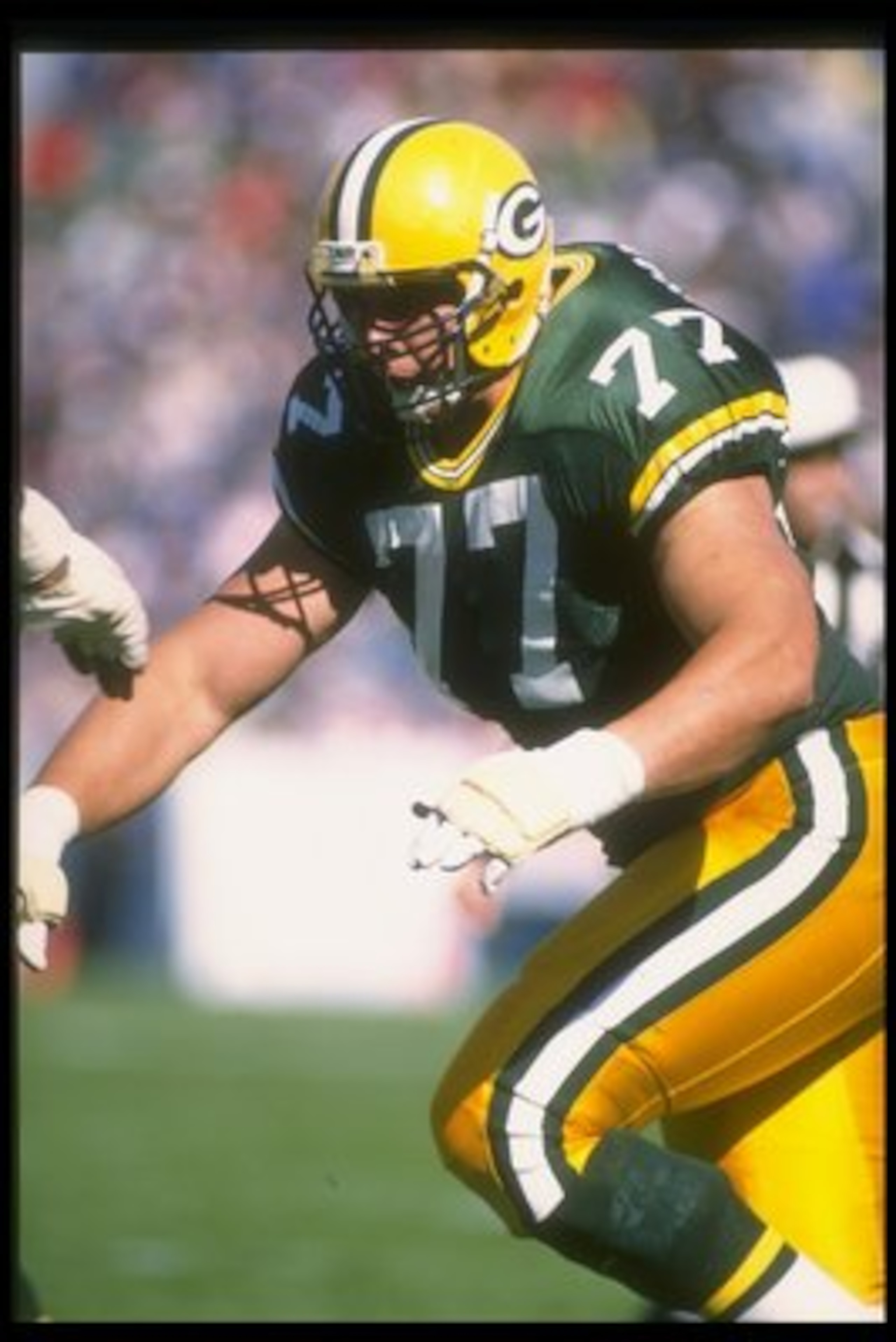8 Oct 1989:  Offensive lineman Tony Mandarich of the Green Bay Packers moves down the field during a game against the Dallas Cowboys at Lambeau Field in Green Bay, Wisconsin.  The Packers won the game, 31-13. Mandatory Credit: Jonathan Daniel  /Allsport