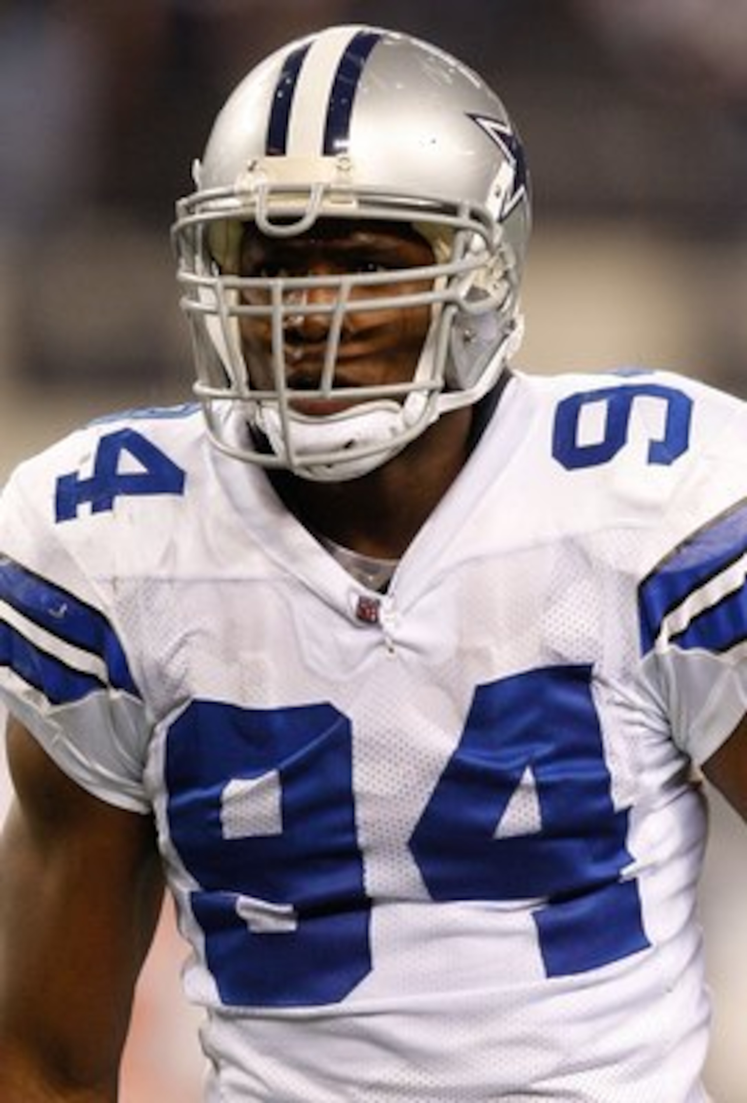 ARLINGTON, TX - JANUARY 9:  Linebacker DeMarcus Ware #94 of the Dallas Cowboys during the 2010 NFC wild-card playoff game at Cowboys Stadium on January 9, 2010 in Arlington, Texas. (Photo by Ronald Martinez/Getty Images)