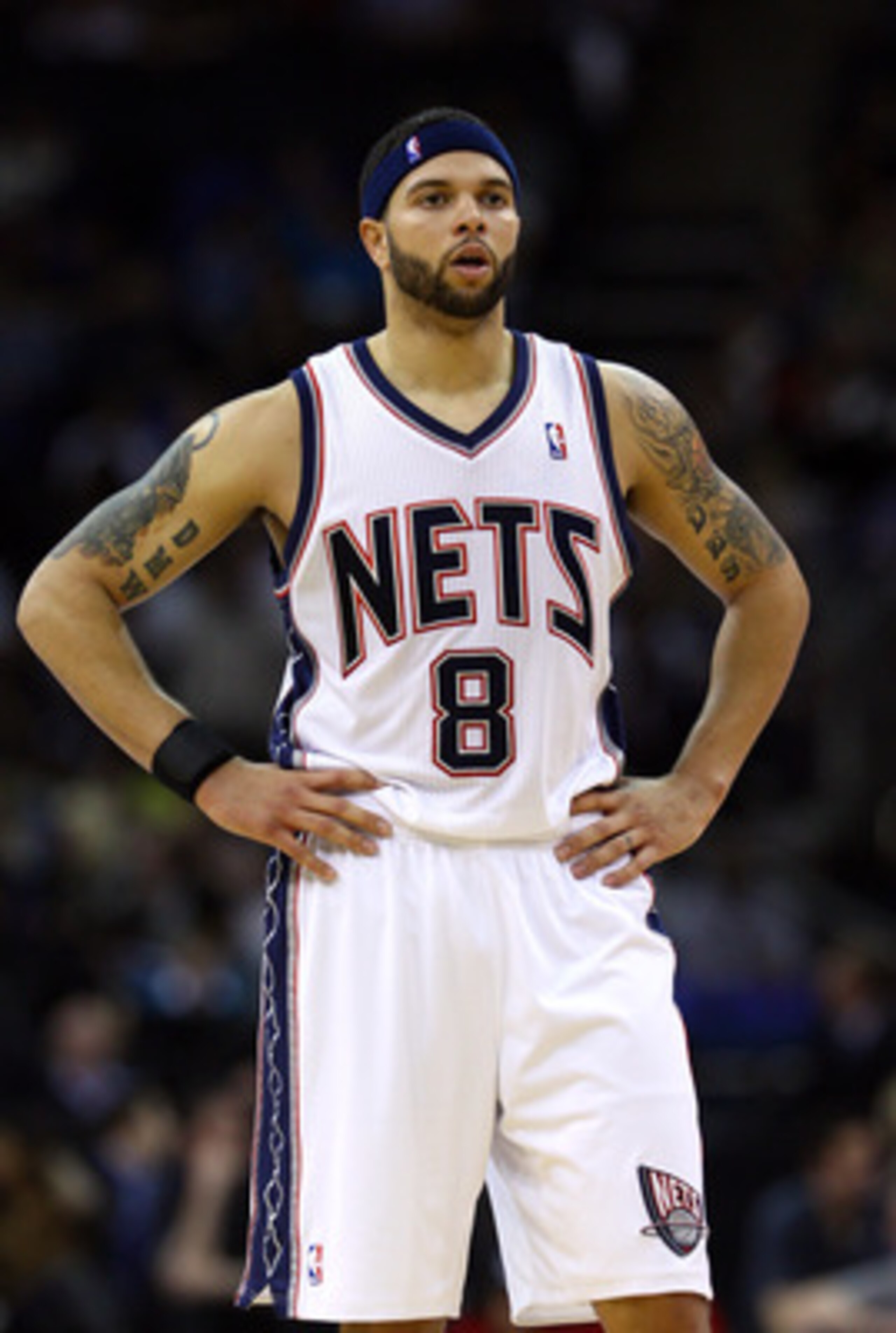 LONDON, ENGLAND - MARCH 04:  Deron Williams of the Nets looks on during the NBA match between New Jersey Nets and the Toronto Raptors at the O2 Arena on March 4, 2011 in London, England. NOTE TO USER: User expressly acknowledges and agrees that, by downlo