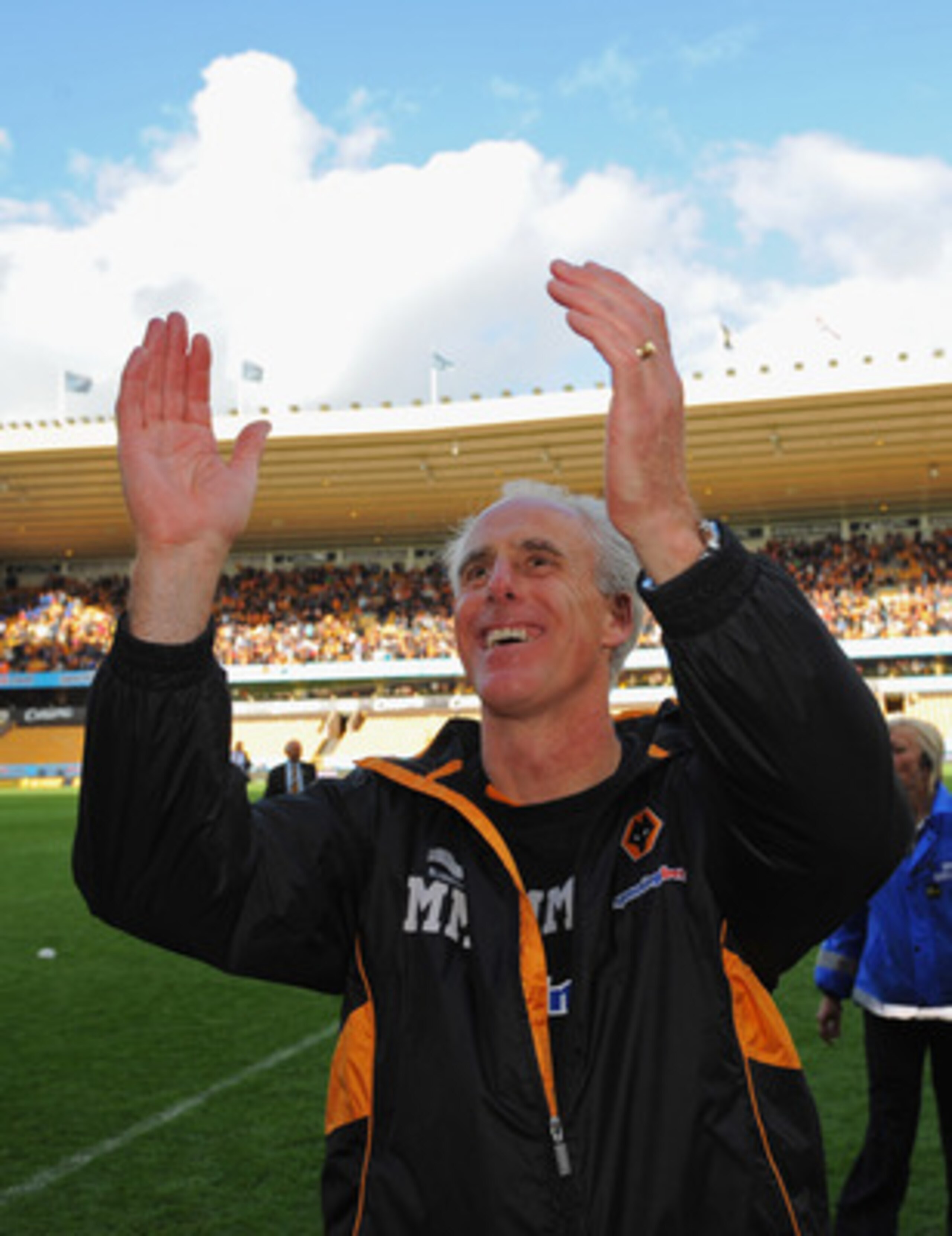 WOLVERHAMPTON, ENGLAND - MAY 22: Wolves manager Mick McCarthy celebrates after the Barclays Premier League match between Wolverhampton Wanderers and Blackburn Rovers at Molineux on May 22, 2011 in Wolverhampton, England. (Photo by Michael Regan/Getty Im WOLVERHAMPTON, ENGLAND - MAY 22: Wolves manager Mick McCarthy celebrates after the Barclays Premier League match between Wolverhampton Wanderers and Blackburn Rovers at Molineux on May 22, 2011 in Wolverhampton, England. (Photo by Michael Regan/Getty Im