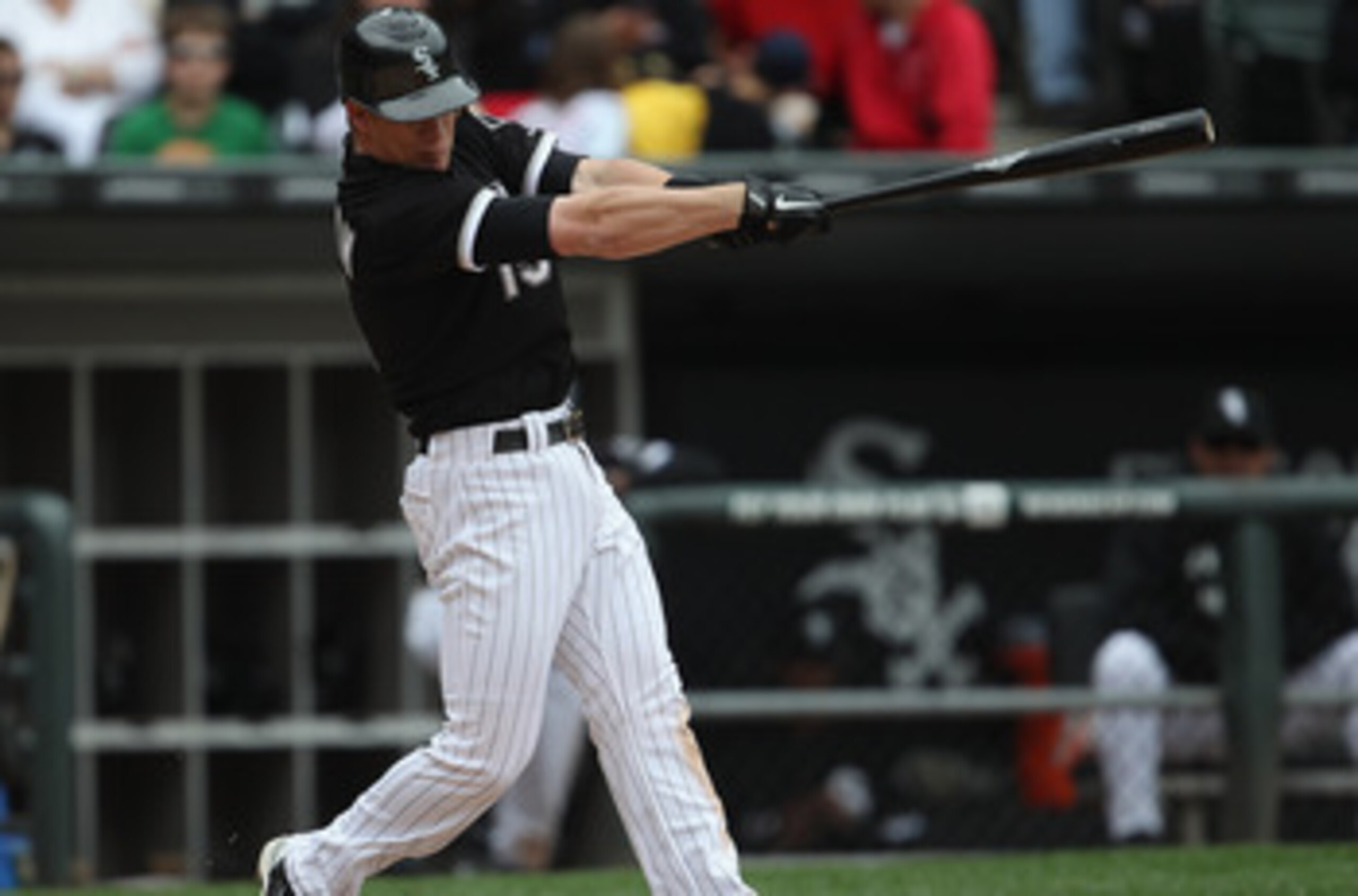 CHICAGO, IL - MAY 01: Gordon Beckham #15 of the Chicago White Sox takes a swing against the Baltimore Orioles at U.S. Cellular Field on May 1, 2011 in Chicago, Illinois. The Orioles defeated the White Sox 6-4. (Photo by Jonathan Daniel/Getty Images)
