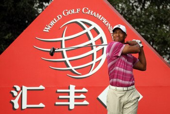 SHANGHAI, CHINA - NOVEMBER 05:  Tiger Woods of the USA on the during the second round of the WGC - HSBC Champions at Sheshan International Golf Club on November 5, 2010 in Shanghai, China.  (Photo by Ross Kinnaird/Getty Images)