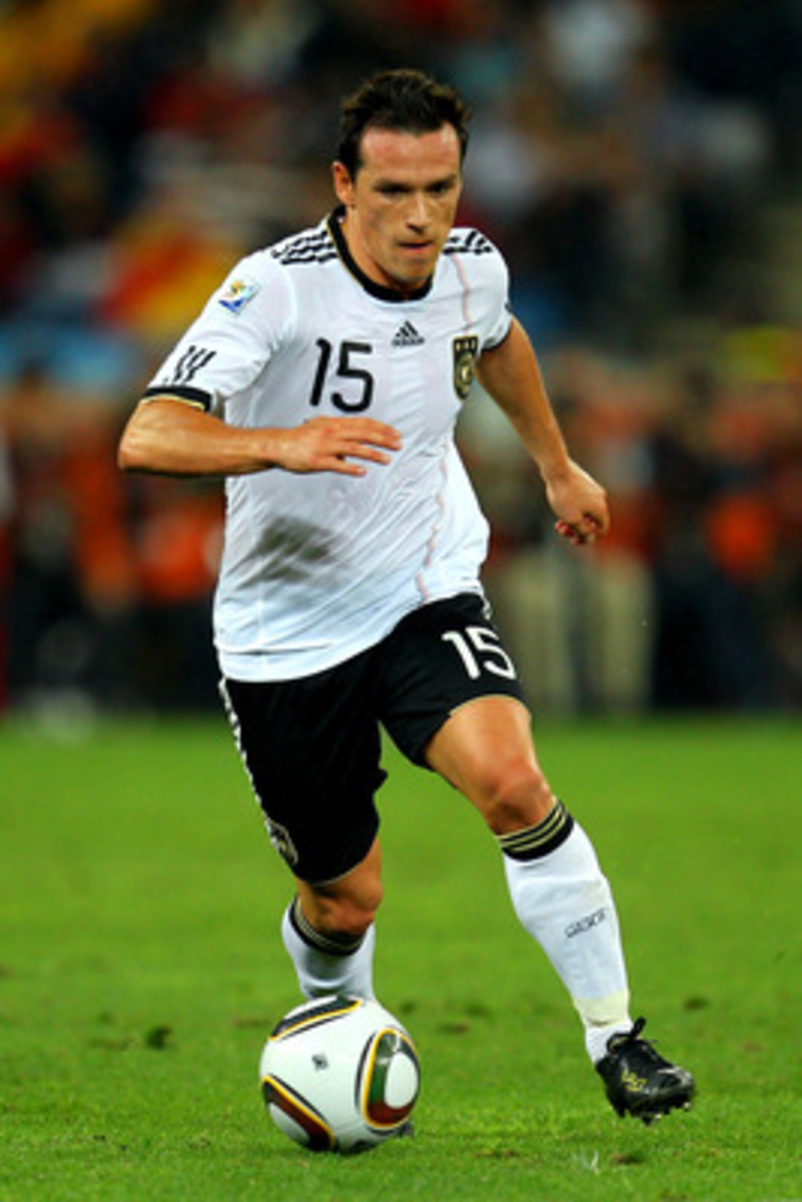 DURBAN, SOUTH AFRICA - JULY 07:  Piotr Trochowski of Germany in action during the 2010 FIFA World Cup South Africa Semi Final match between Germany and Spain at Durban Stadium on July 7, 2010 in Durban, South Africa.  (Photo by Cameron Spencer/Getty Image