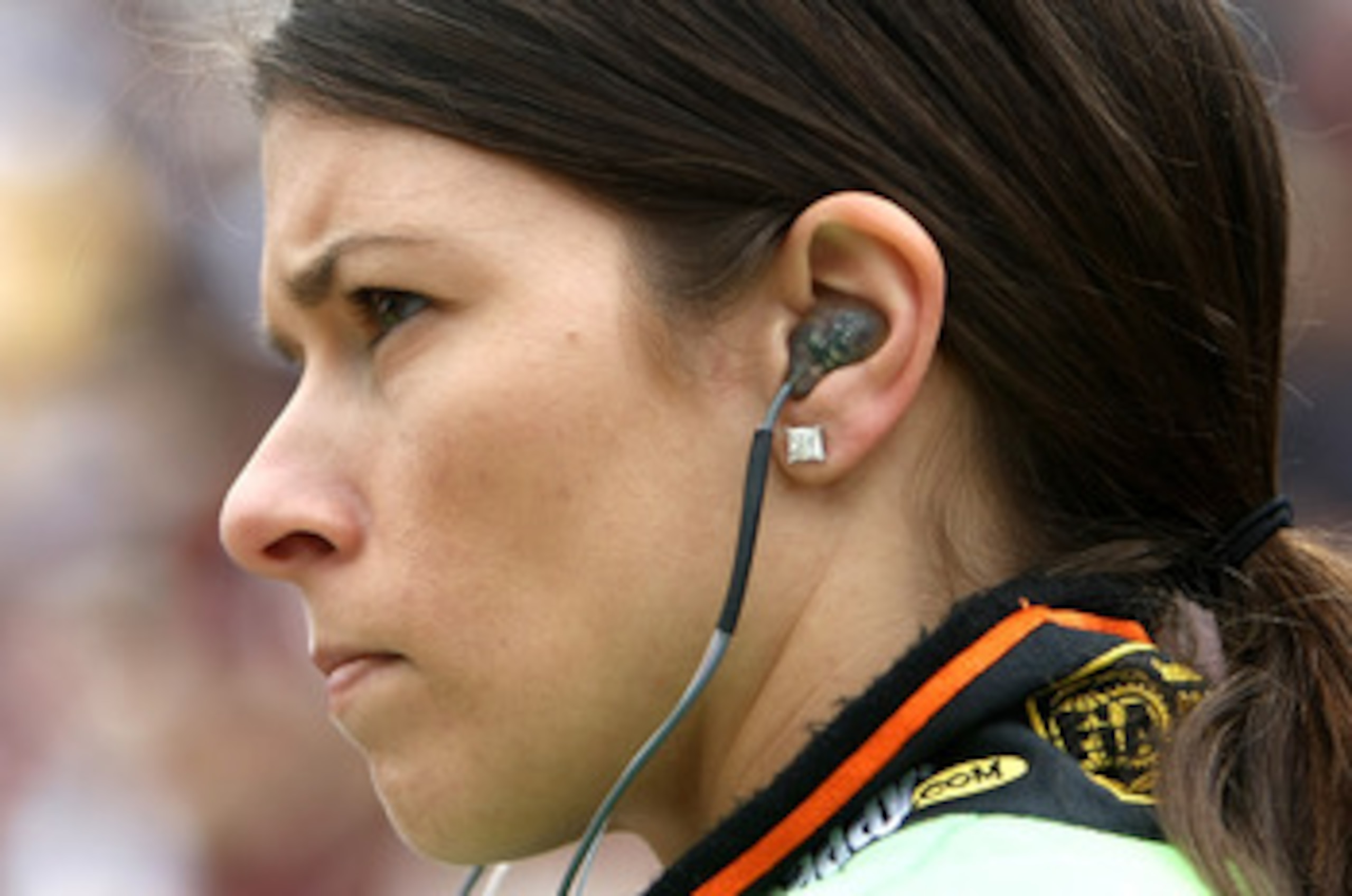 INDIANAPOLIS, IN - MAY 27:  Danica Patrick, driver of the #7 Team Go Daddy Andretti autosport Dallara Honda, looks on during final practice on Carb Day for the the 95th Indianapolis 500 Mile Race at the Indianapolis Motor Speedway on May 27, 2011 in India