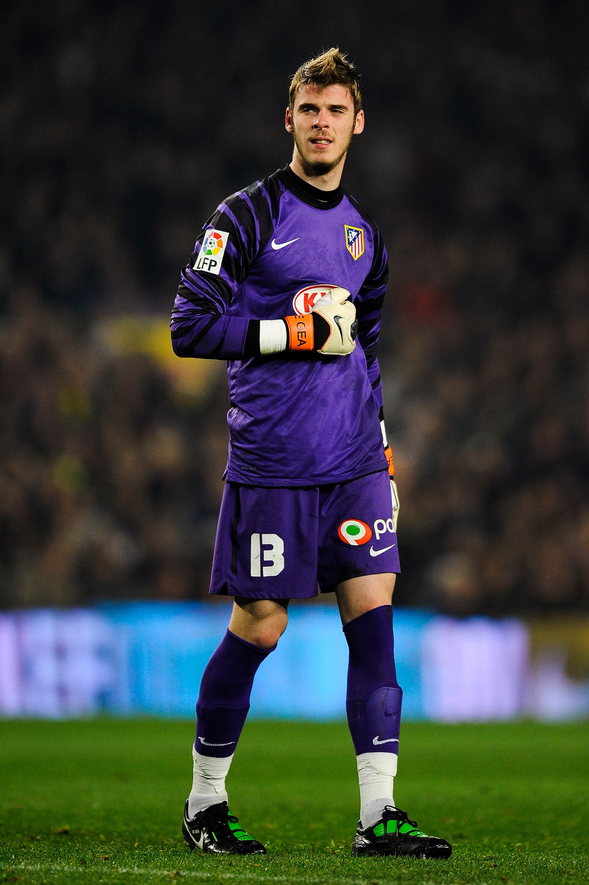 BARCELONA, SPAIN - FEBRUARY 05:  David De Gea of Atletico Madrid looks on during the La Liga match between Barcelona and Atletico de Madrid at Camp Nou on February 5, 2011 in Barcelona, Spain. Barcelona won 3-0.  (Photo by David Ramos/Getty Images)