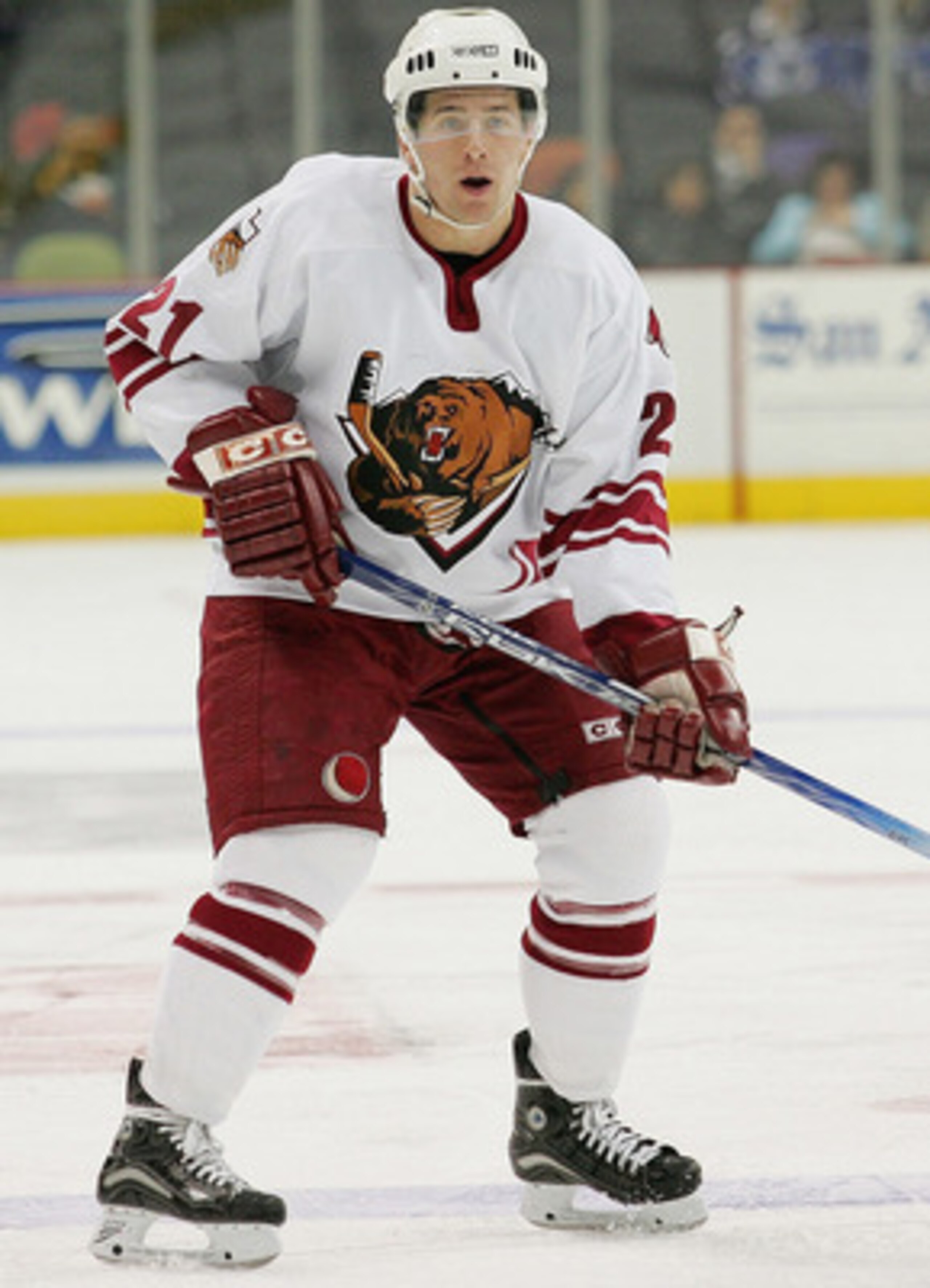 SAN ANTONIO - DECEMBER 9: Keith Ballard #21of the Utah Grizzlies eyes the play as he stands at the blueline against the San Antonio Rampage at SBC Center on December 9, 2004 in San Antonio, Texas. The Rampage won 5-0. (Photo by Darren Abate/Getty Image SAN ANTONIO - DECEMBER 9: Keith Ballard #21of the Utah Grizzlies eyes the play as he stands at the blueline against the San Antonio Rampage at SBC Center on December 9, 2004 in San Antonio, Texas. The Rampage won 5-0. (Photo by Darren Abate/Getty Image