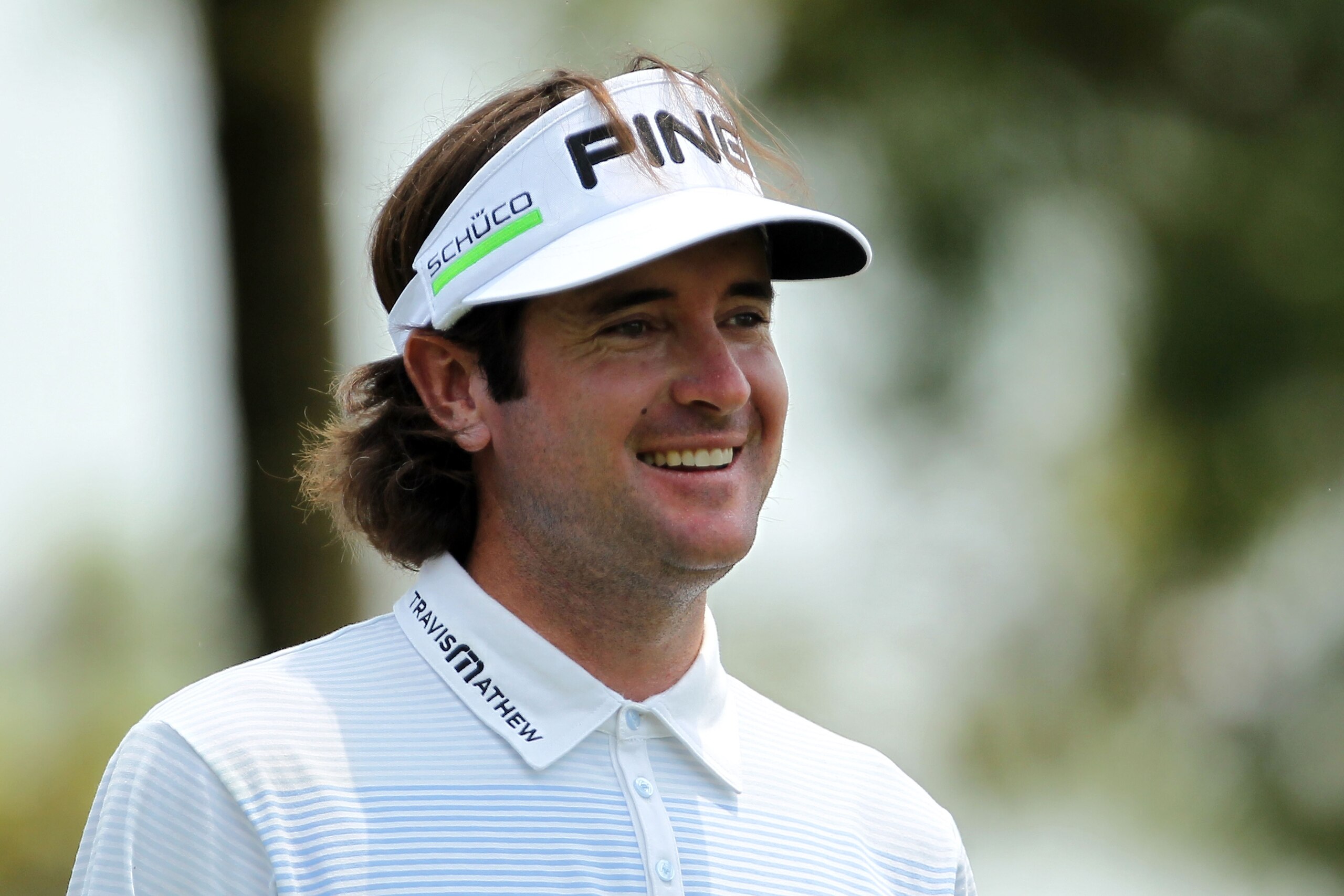 PONTE VEDRA BEACH, FL - MAY 13:  Bubba Watson smiles as he walks off the third hole tee box during the second round of THE PLAYERS Championship held at THE PLAYERS Stadium course at TPC Sawgrass on May 13, 2011 in Ponte Vedra Beach, Florida.  (Photo by Mi