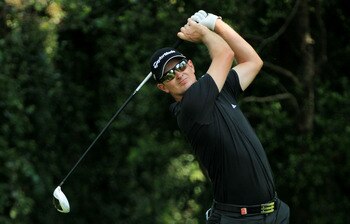 AUGUSTA, GA - APRIL 09:  Justin Rose of England watches his tee shot on the second hole during the third round of the 2011 Masters Tournament at Augusta National Golf Club on April 9, 2011 in Augusta, Georgia.  (Photo by David Cannon/Getty Images)