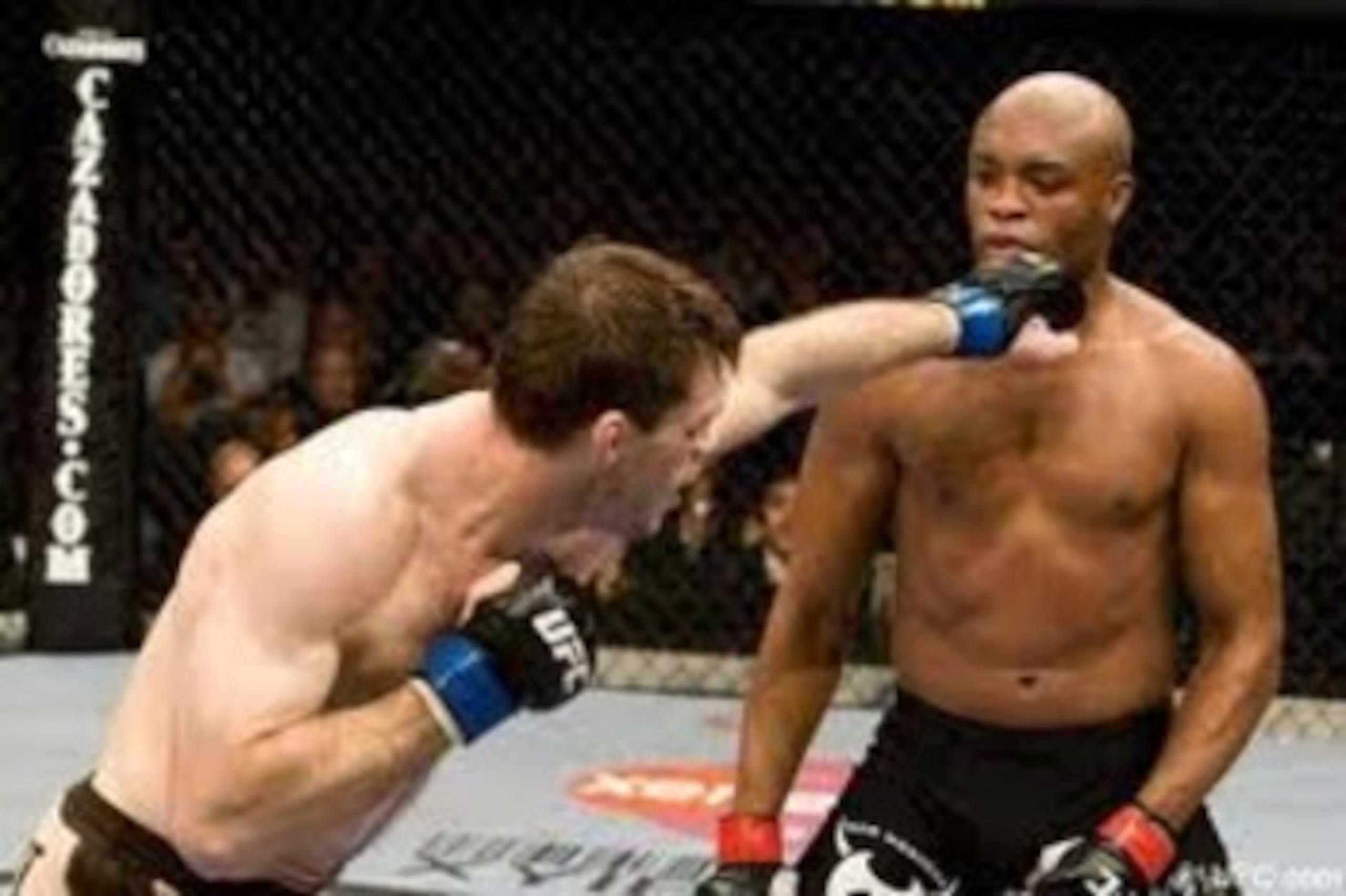 Anderson Silva defending punches
