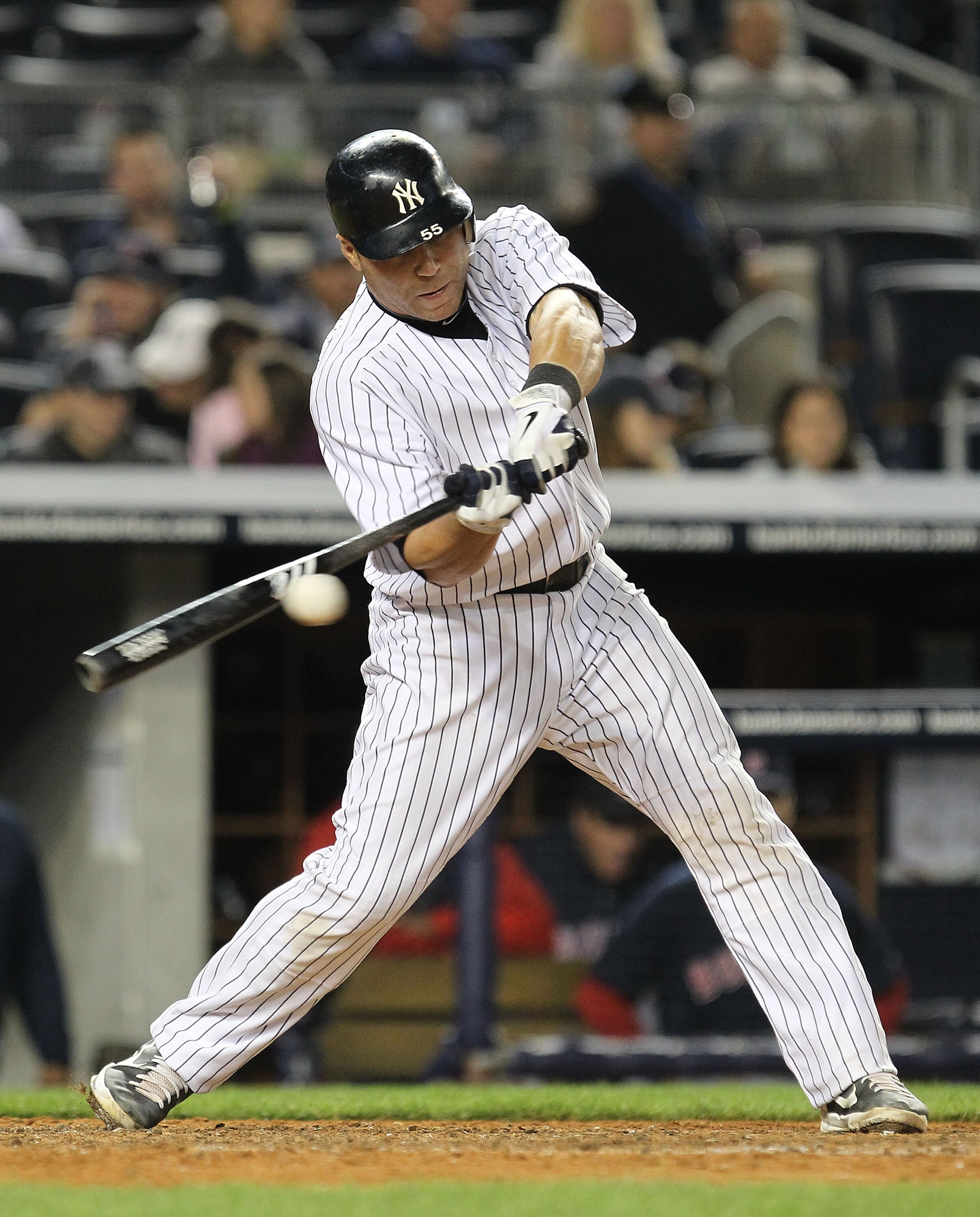 NEW YORK, NY - MAY 13:  Russell Martin #55 of the New York Yankees in action during their game against the Boston Red Sox  on May 15, 2011 at Yankee Stadium in the Bronx borough of New York City.  (Photo by Al Bello/Getty Images)