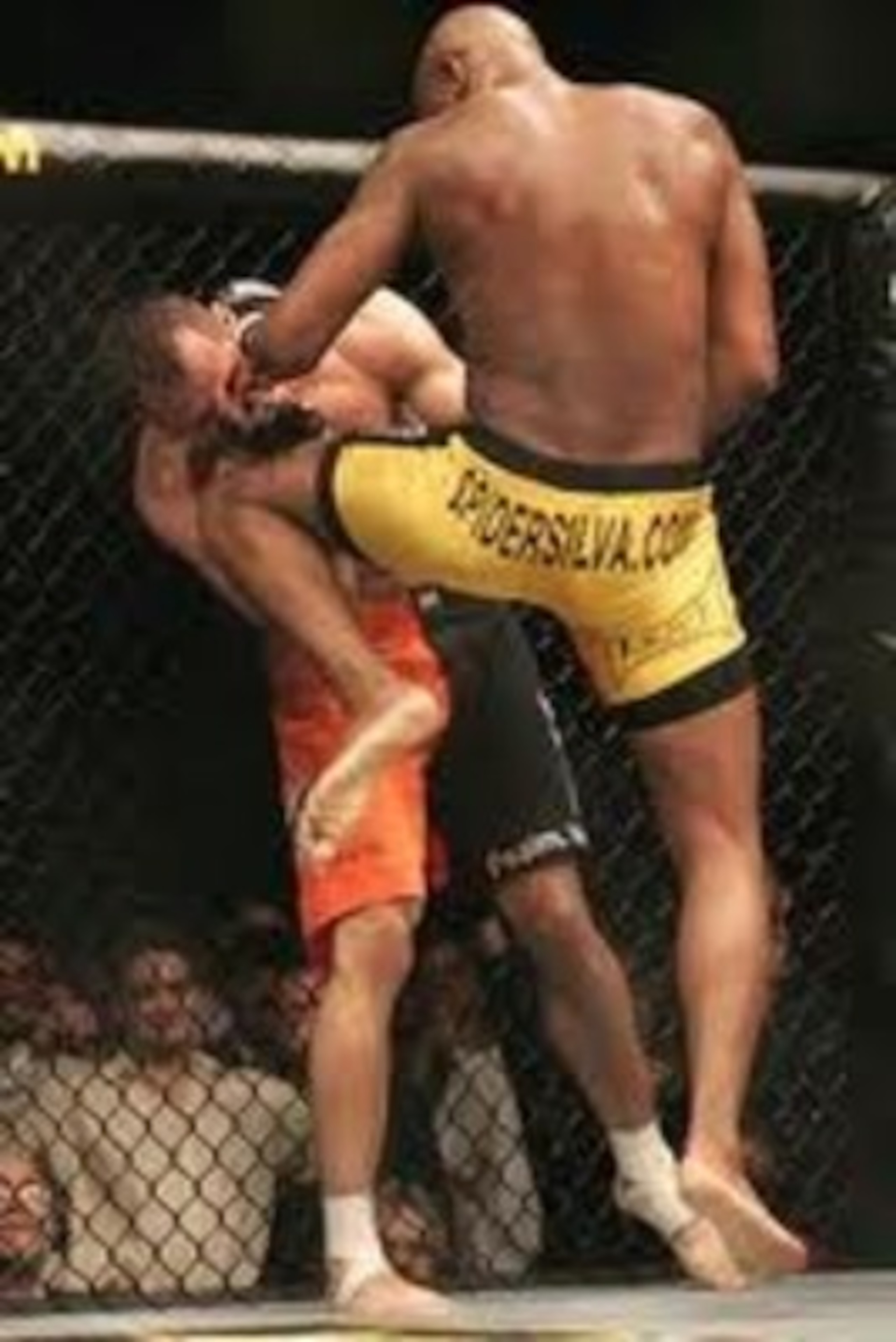 Anderson Silva landing a brutal knee to Rich Franklin