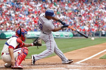 PHILADELPHIA, PA - MAY 22: Adrian Beltre #29 of the Texas Rangers bats against the Philadelphia Phillies at Citizens Bank Park on May 22, 2011 in Philadelphia, Pennsylvania. The Rangers won 2-0. (Photo by Joe Robbins/Getty Images)