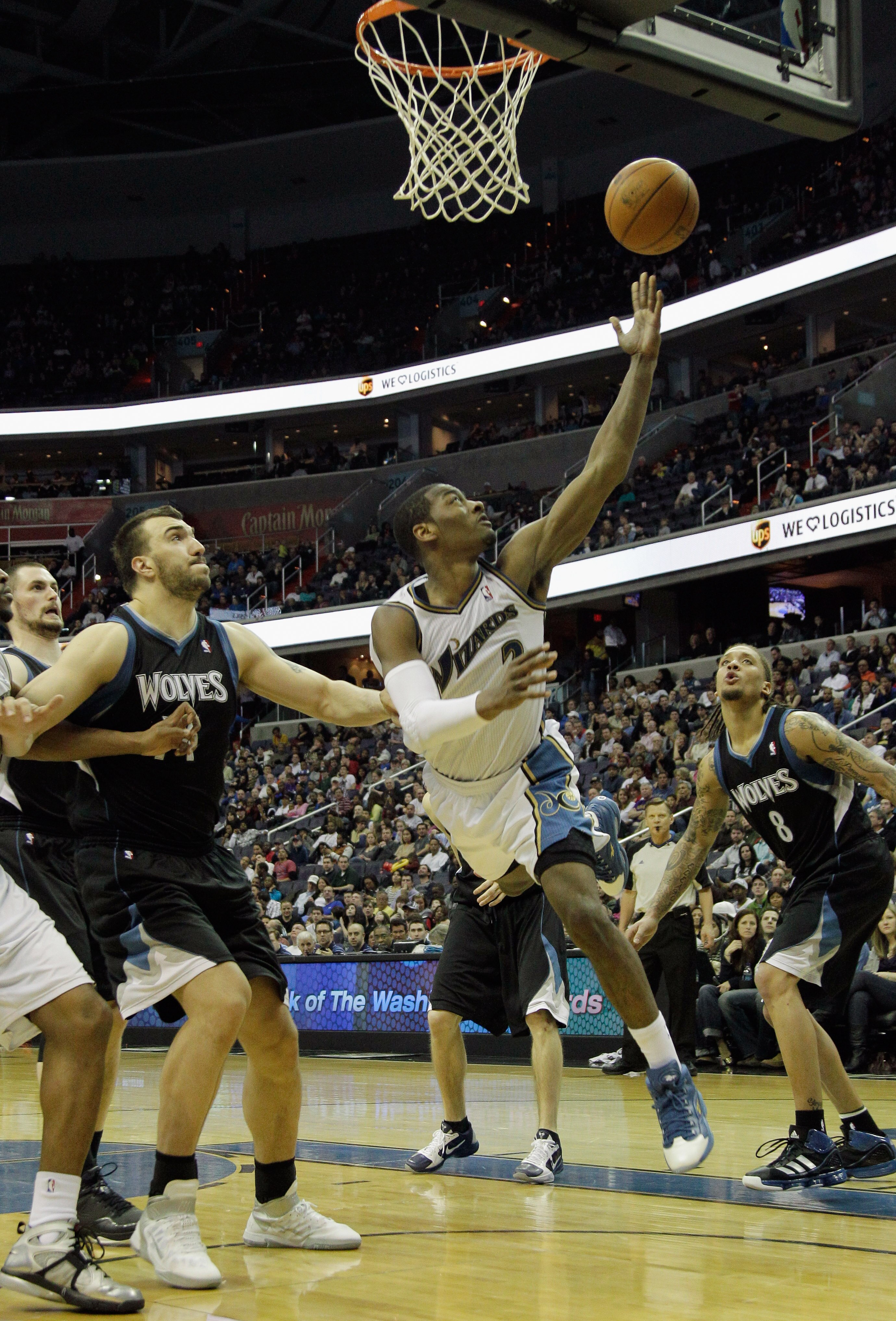 WASHINGTON, DC - MARCH 05:  John Wall #2 of the Washington Wizards puts up a shot against the Minnesota Timberwolves at the Verizon Center on March 5, 2011 in Washington, DC. NOTE TO USER: User expressly acknowledges and agrees that, by downloading and/or