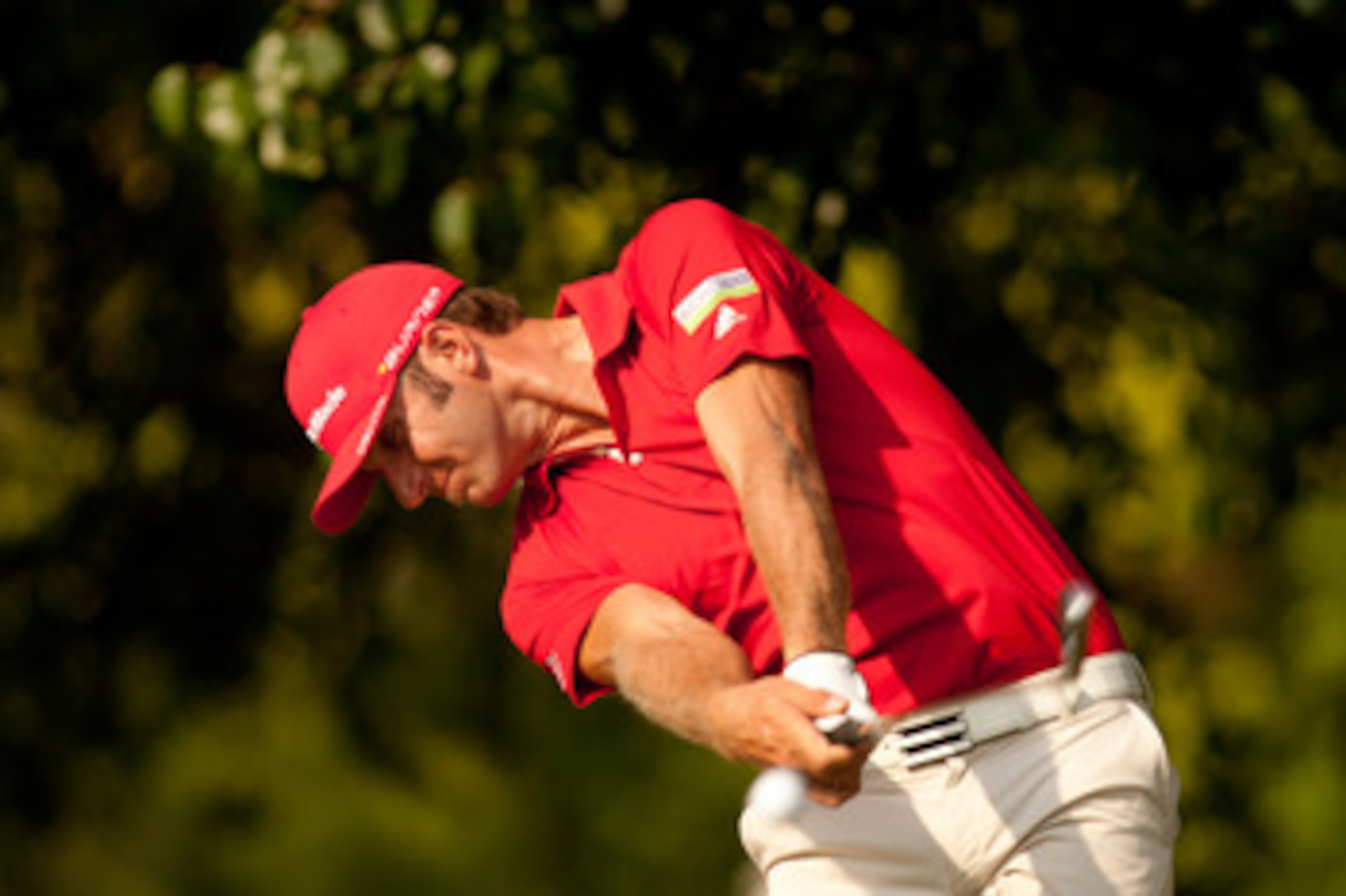 IRVING, TX - MAY 28: Dustin Johnson hits a tee shot during the third round of the HP Byron Nelson Championship at TPC Four Seasons at Las Colinas on May 28, 2011 in Irving, Texas. (Photo by Darren Carroll/Getty Images)