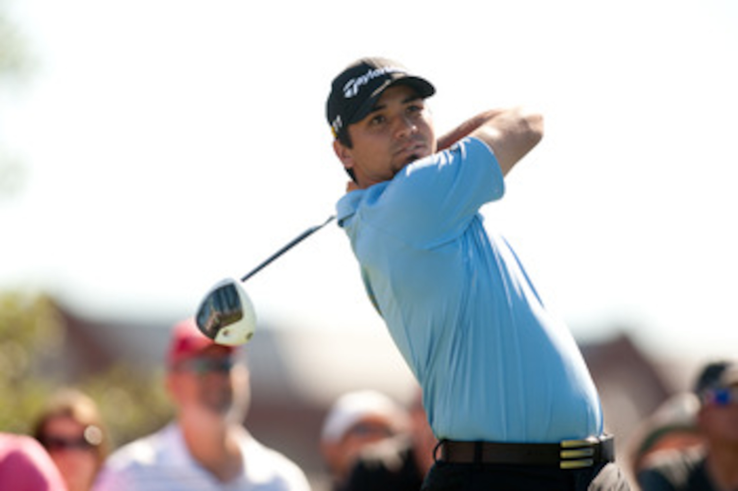 IRVING, TX - MAY 26: Jason Day of Australia follows through on a tee shot during the first round of the HP Byron Nelson Championship at TPC at Las Colinas on May 26, 2011 in Irving, Texas. (Photo by Darren Carroll/Getty Images)
