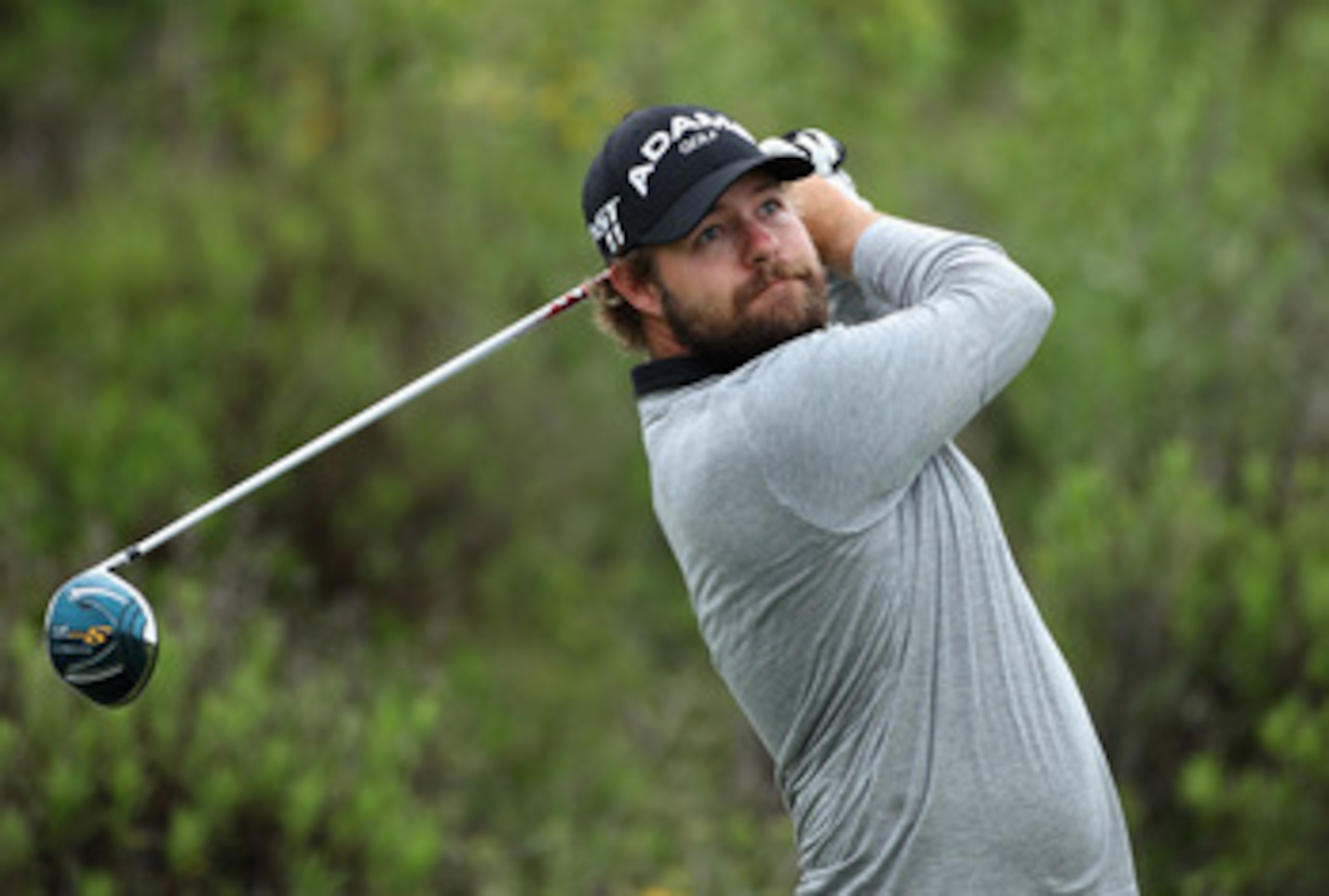 CASARES, SPAIN - MAY 20:  Ryan Moore of the USA tees off on the third hole during the group stages of the Volvo World Match Play Championships at Finca Cortesin on May 20, 2011 in Casares, Spain.  (Photo by Warren Little/Getty Images)