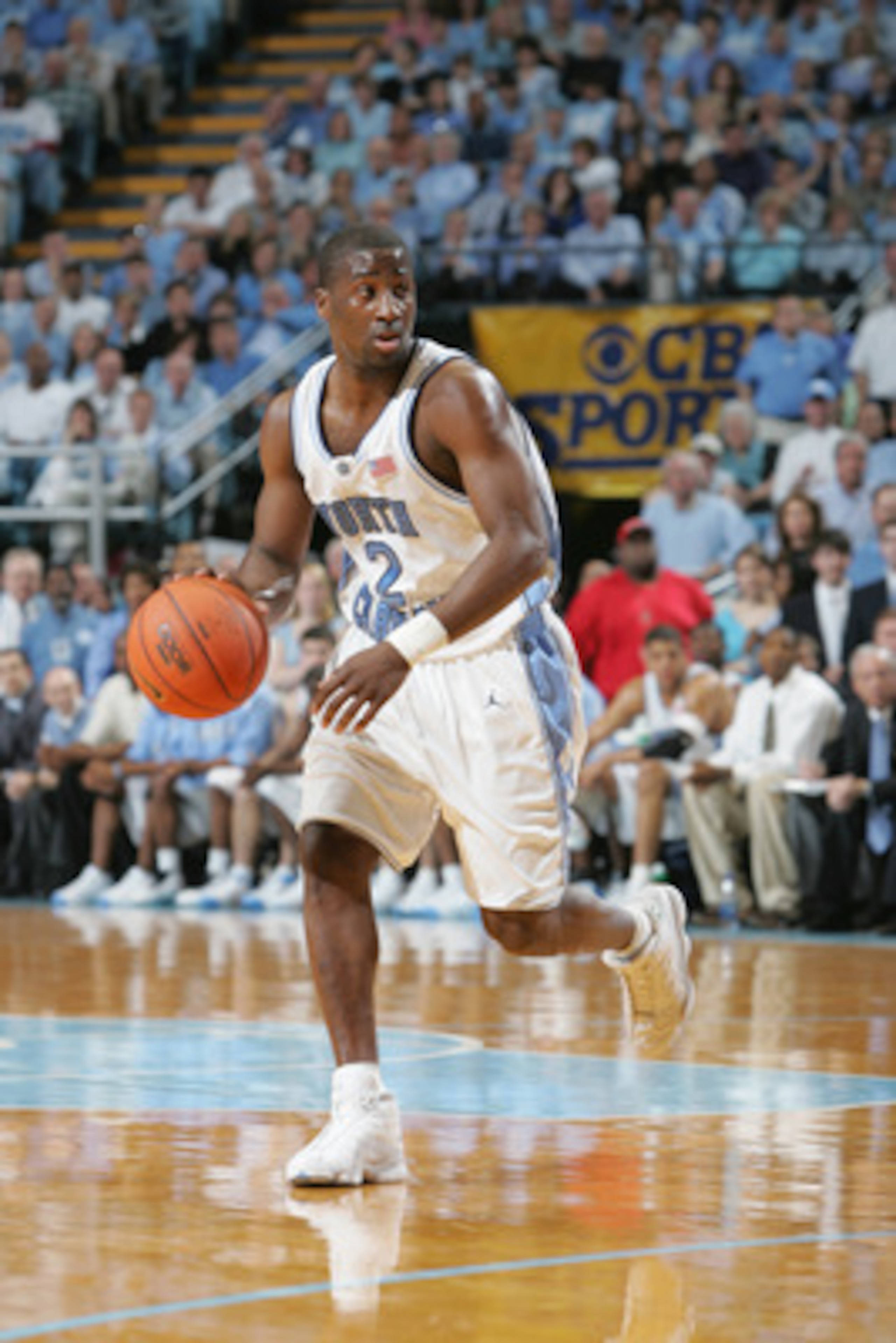 CHAPEL HILL, NC - MARCH 06: Raymond Felton #2 of the North Carolina Tar Heels moves the ball during the game against the Duke Blue Devils on March 6, 2005 at the Dean E. Smith Center in Chapel Hill, North Carolina. The Tar Heels defeated the Blue Devils 7