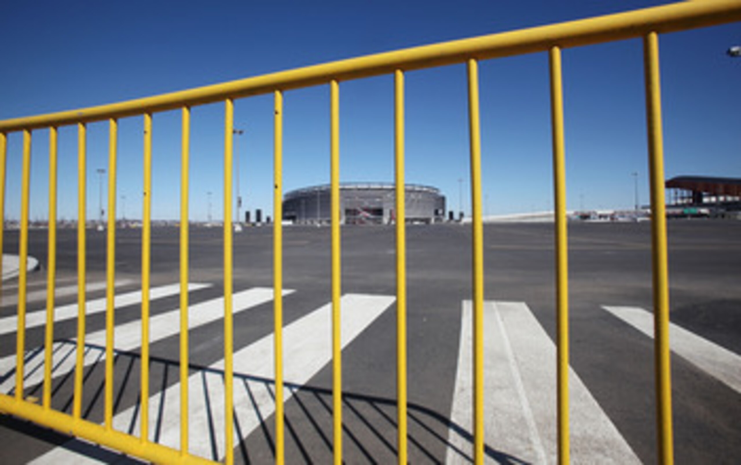 EAST RUTHERFORD, NJ - MARCH 03:  A parking lot sits empty at New Meadowlands Stadium, home of the NFLÂs New York Jets and New York Giants, March 3, 2011 in East Rutherford, New Jersey. Last minute negotiations between the NFL owners and its players union