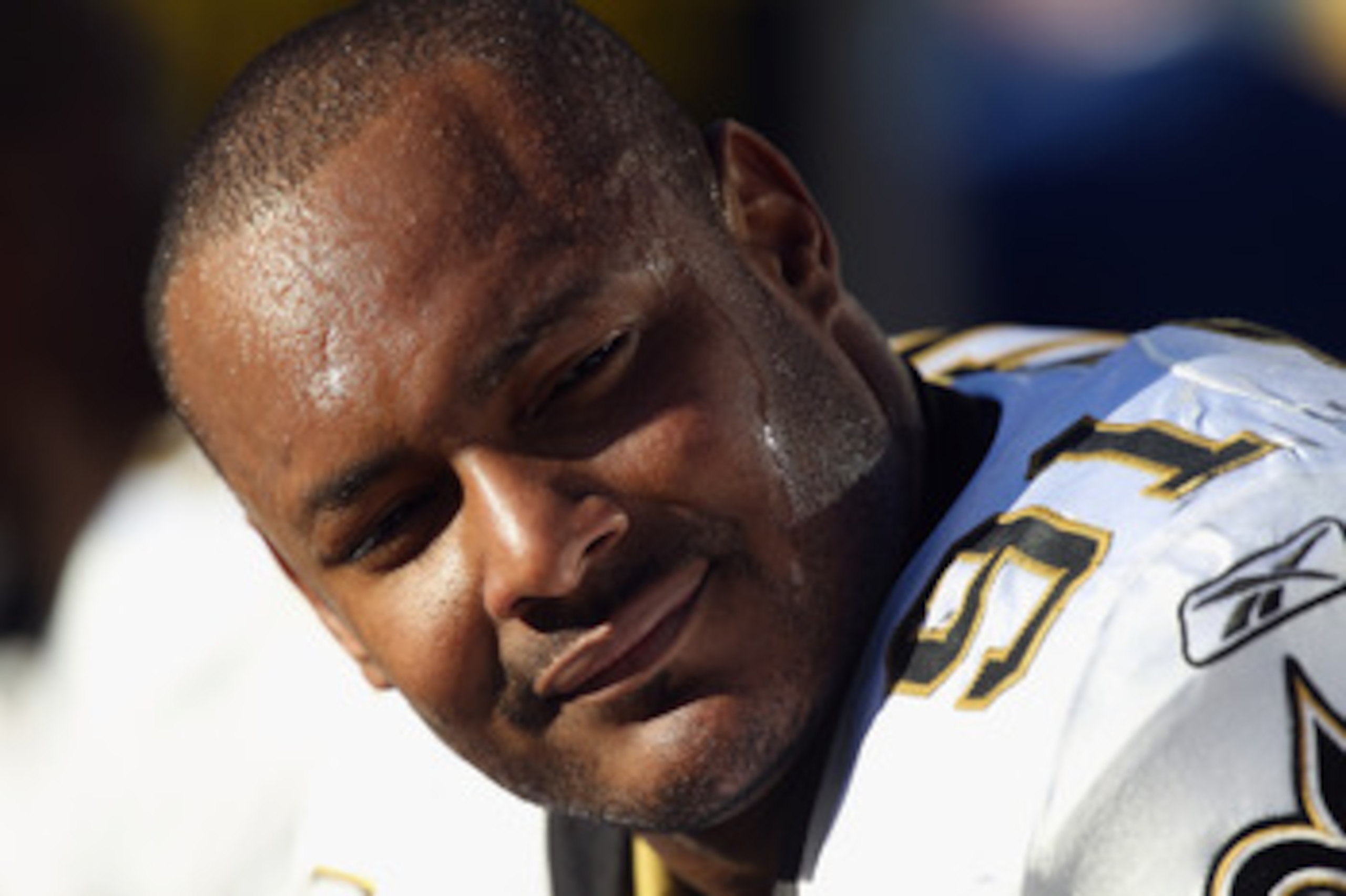 CHARLOTTE, NC - NOVEMBER 07:  Will Smith #91 of the New Orleans Saints against the Carolina Panthers during their game at Bank of America Stadium on November 7, 2010 in Charlotte, North Carolina.  (Photo by Streeter Lecka/Getty Images)