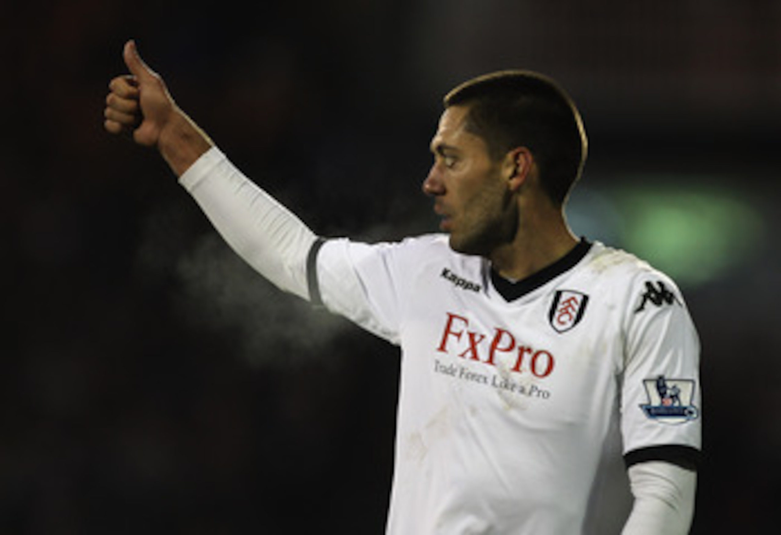 LONDON, ENGLAND - NOVEMBER 27: Clint Dempsey of Fulham celebrates scoring a goal during the Barclays Premier League match between Fulham and Birmingham City at Craven Cottage on November 27, 2010 in London, England. (Photo by Ian Walton/Getty Images) LONDON, ENGLAND - NOVEMBER 27: Clint Dempsey of Fulham celebrates scoring a goal during the Barclays Premier League match between Fulham and Birmingham City at Craven Cottage on November 27, 2010 in London, England. (Photo by Ian Walton/Getty Images)