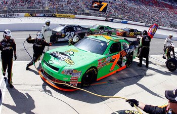BRISTOL, TN - MARCH 19:  Danica Patrick, pits the #5 GoDaddy.com Chevrolet, during the NASCAR Nationwide Series Scotts EZ Seed 300 at Bristol Motor Speedway on March 19, 2011 in Bristol, Tennessee.  (Photo by Jason Smith/Getty Images for NASCAR)