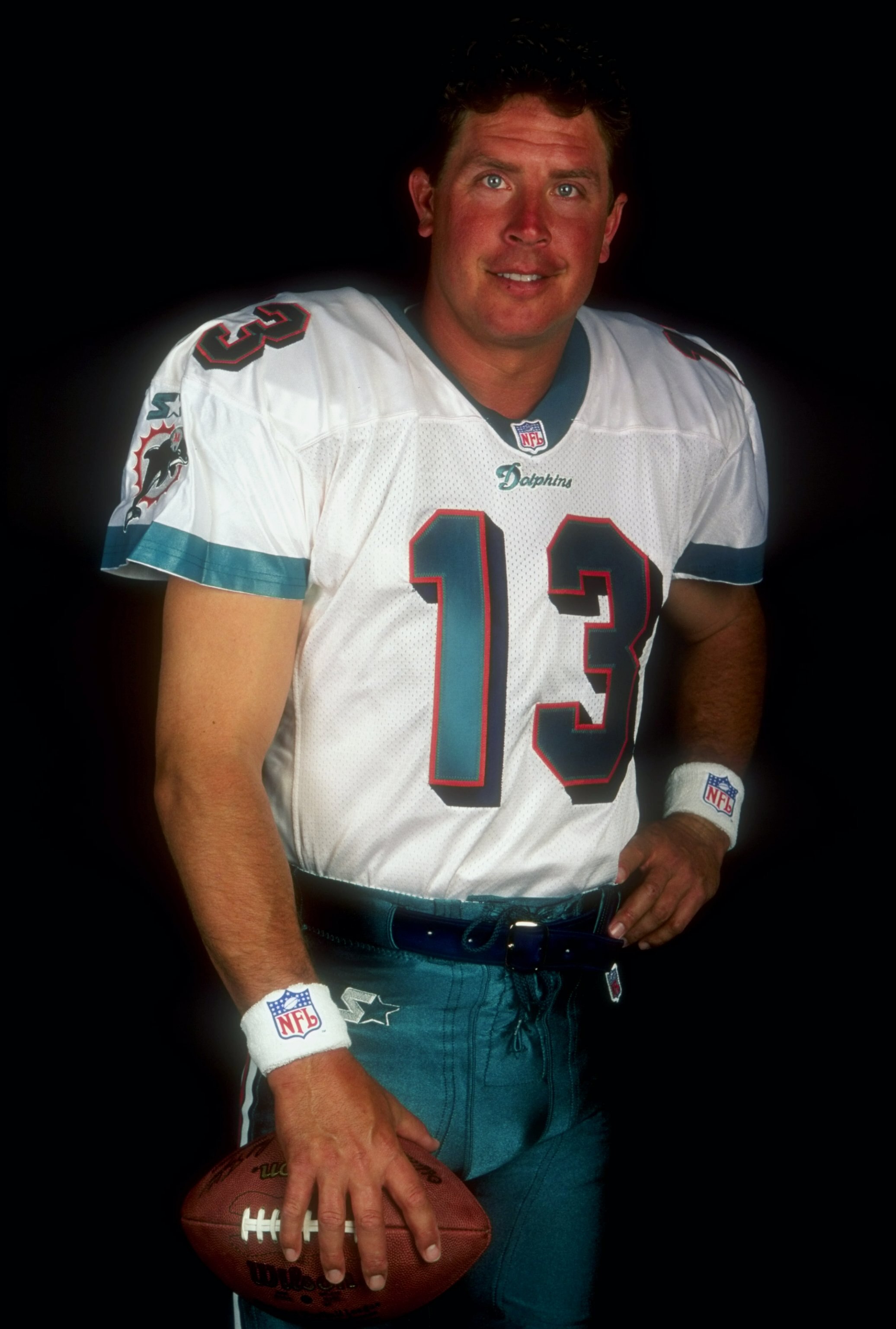 1 May 1998:  A portrait picture of Dan Marino #13 of the Miami Dolphins  during the NFL Quarterback Club at Disney''s Boardwalk Hotel in Orlando, Florida. Mandatory Credit: Jon Ferry  /Allsport